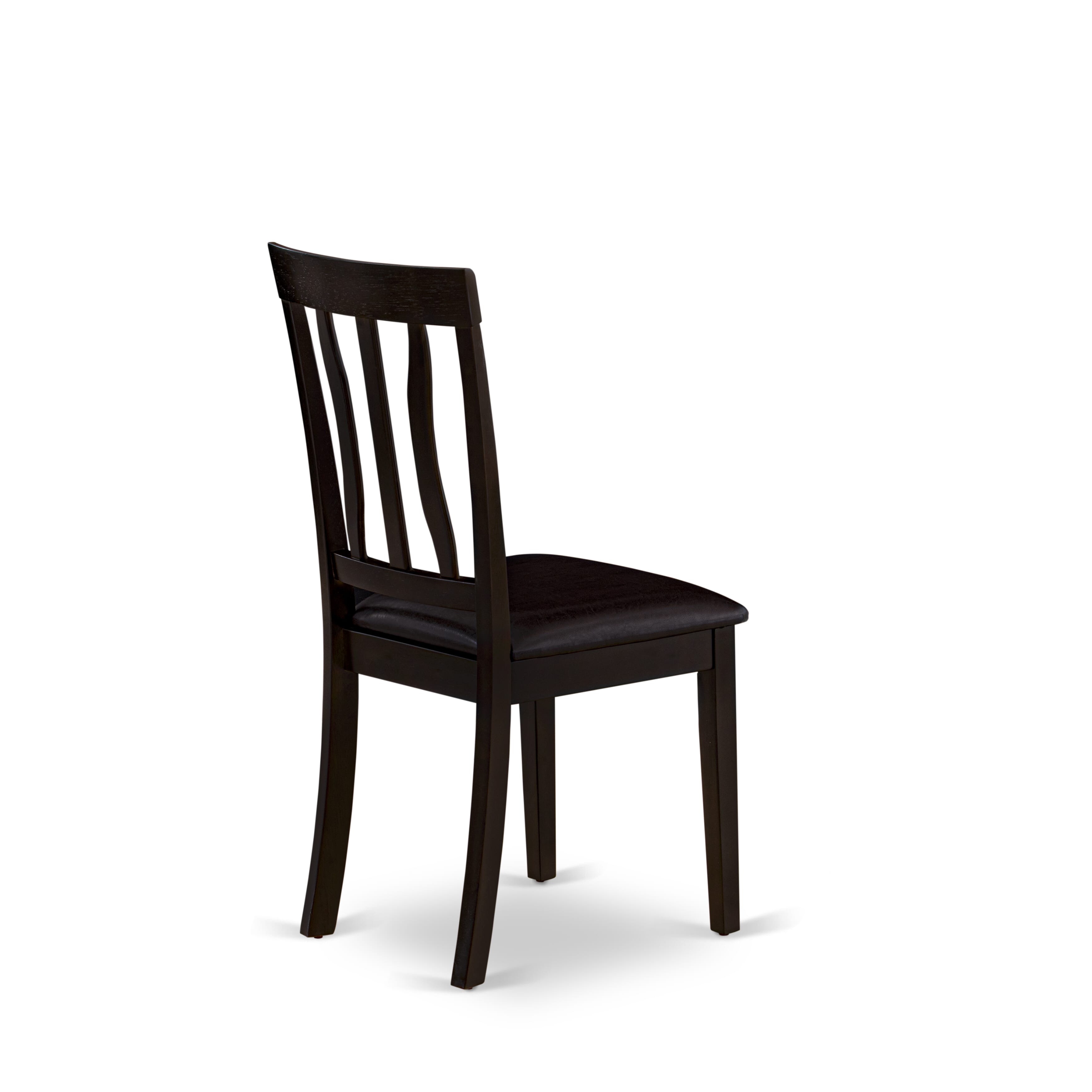 Juego de comedor de 5 piezas East West Furniture BOAN5-CAP-LC. Incluye una mesa de comedor redonda y 4 sillas de comedor de cocina de cuero sintético.