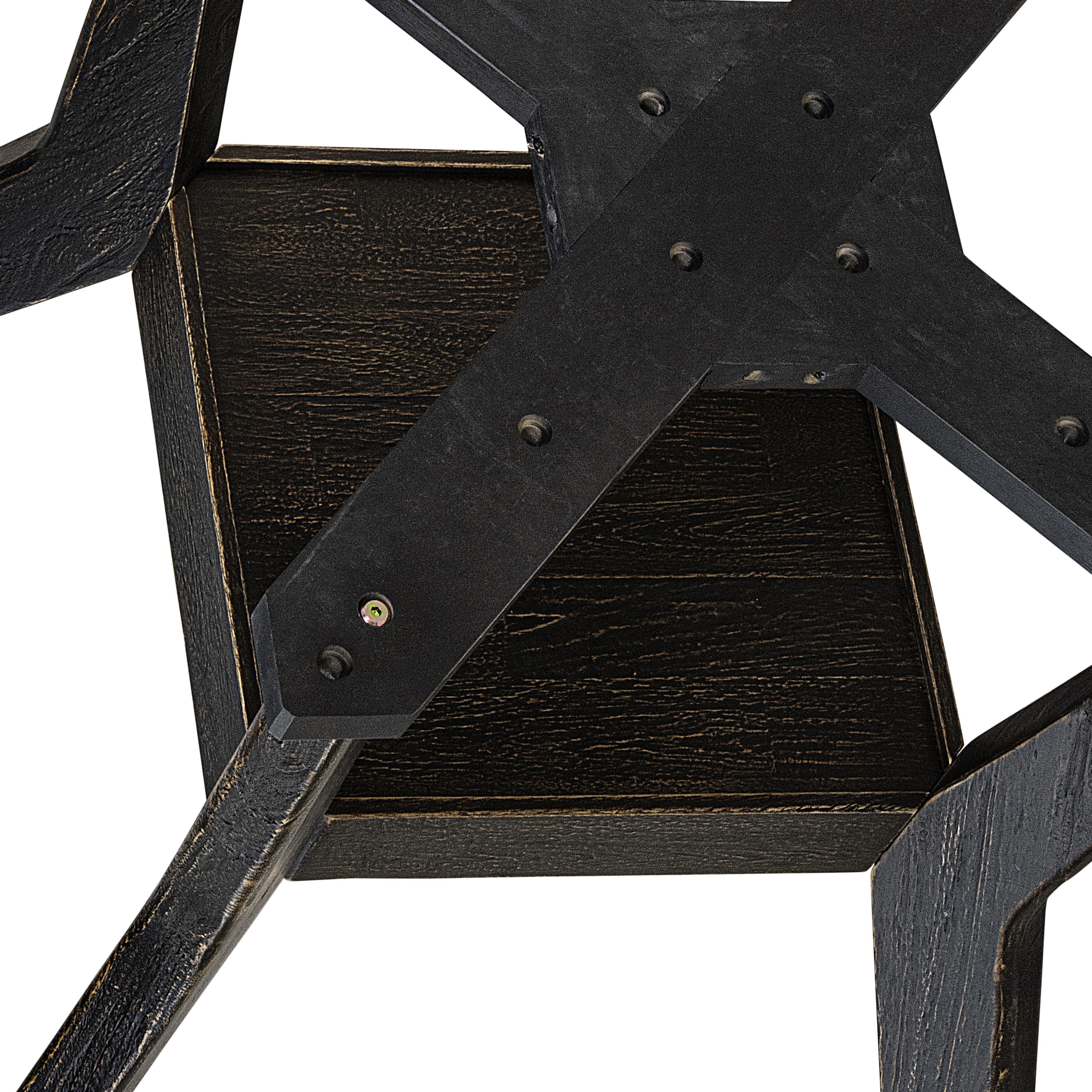 Luxe by East West Furniture I8DA5-511-26 5 Piece Dining Table Set Consists of a 54" Round Table with Pedestal and 4 Burgandy Faux Leather Parson Chairs, Sand Blasted Black