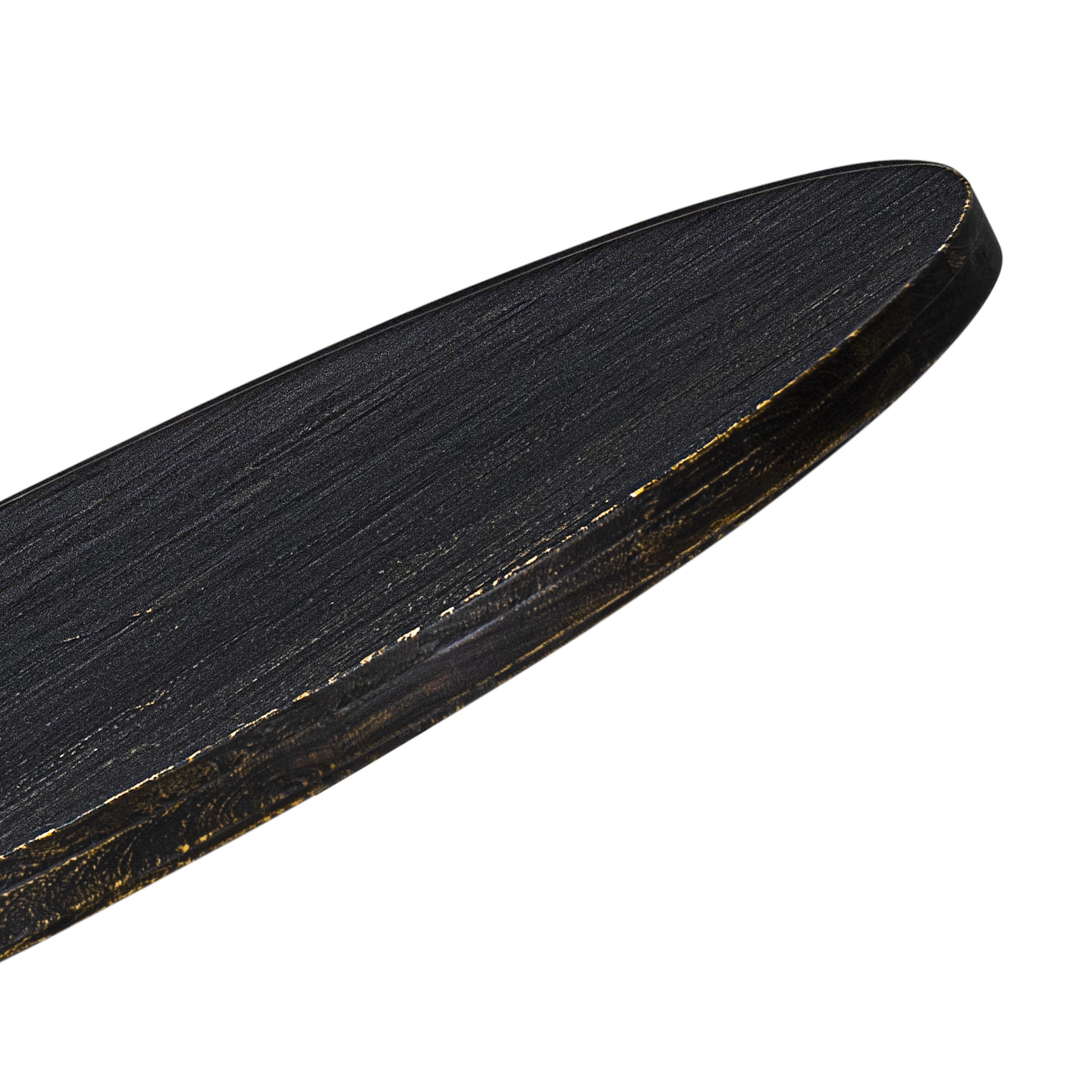 Luxe by East West Furniture I2DA5-411-29 5 Piece Dining Table Set Includes a 48" Round Table with Pedestal and 4 Navy Blue Faux Leather Upholstered Chairs, Sand Blasted Black