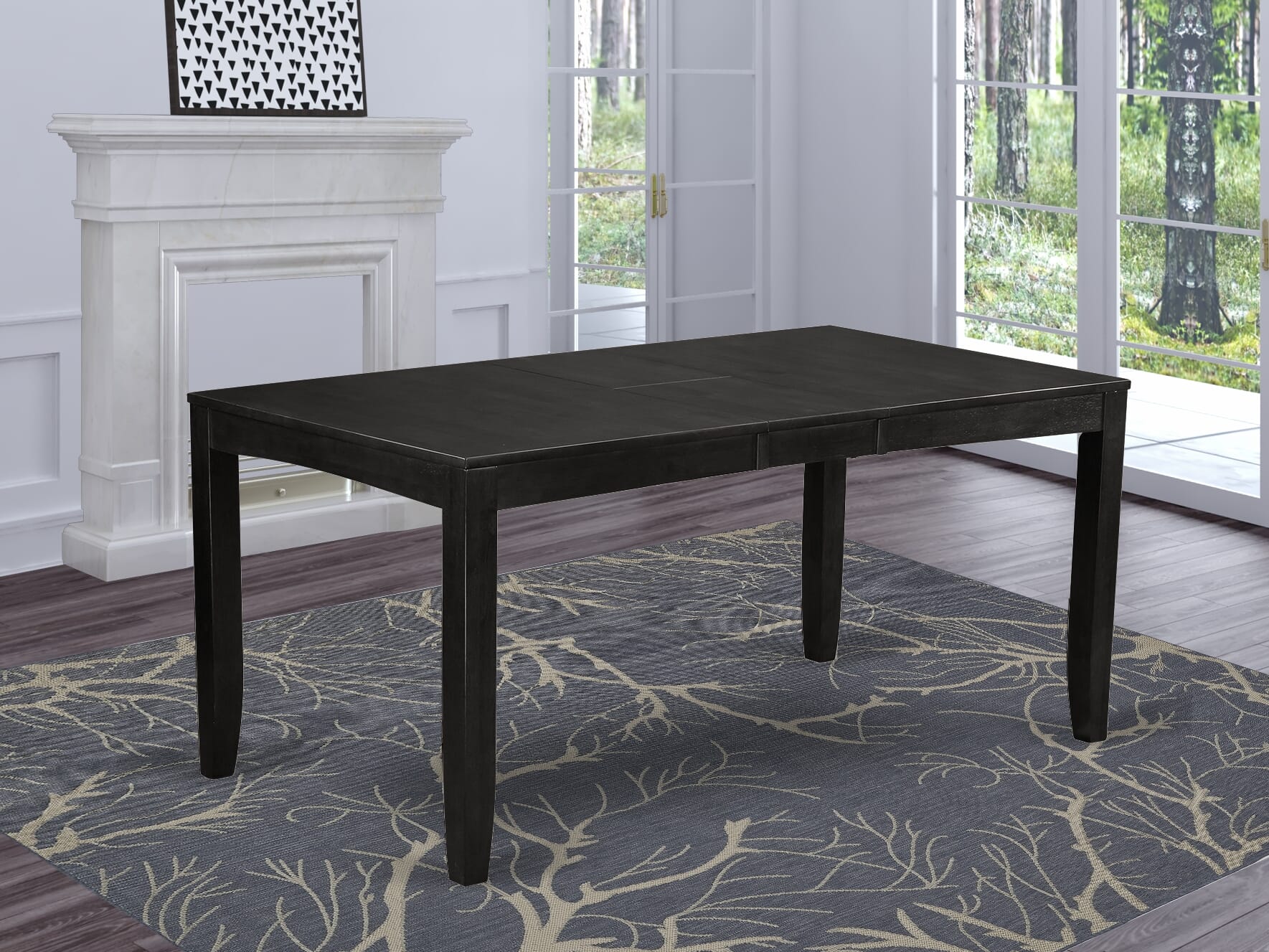 Mesa de cocina Lynfield LYT-CAP-T de East West Furniture: una mesa de comedor rectangular con superficie de hoja de mariposa