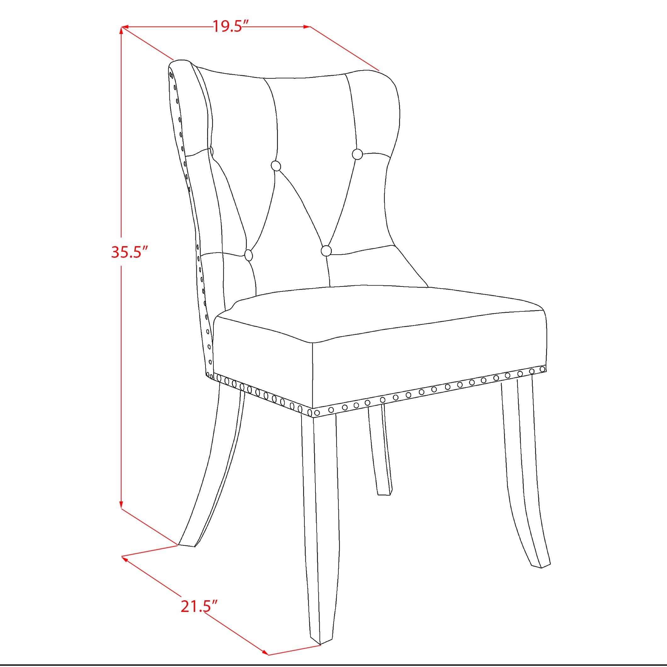 9-Piece Dining Room Table Set- 8 Dining Padded Chairs with Baby Blue Linen Fabric Seat and Button Tufted Chair Back - Rectangular Table top & Wooden Legs (linen white Finish)