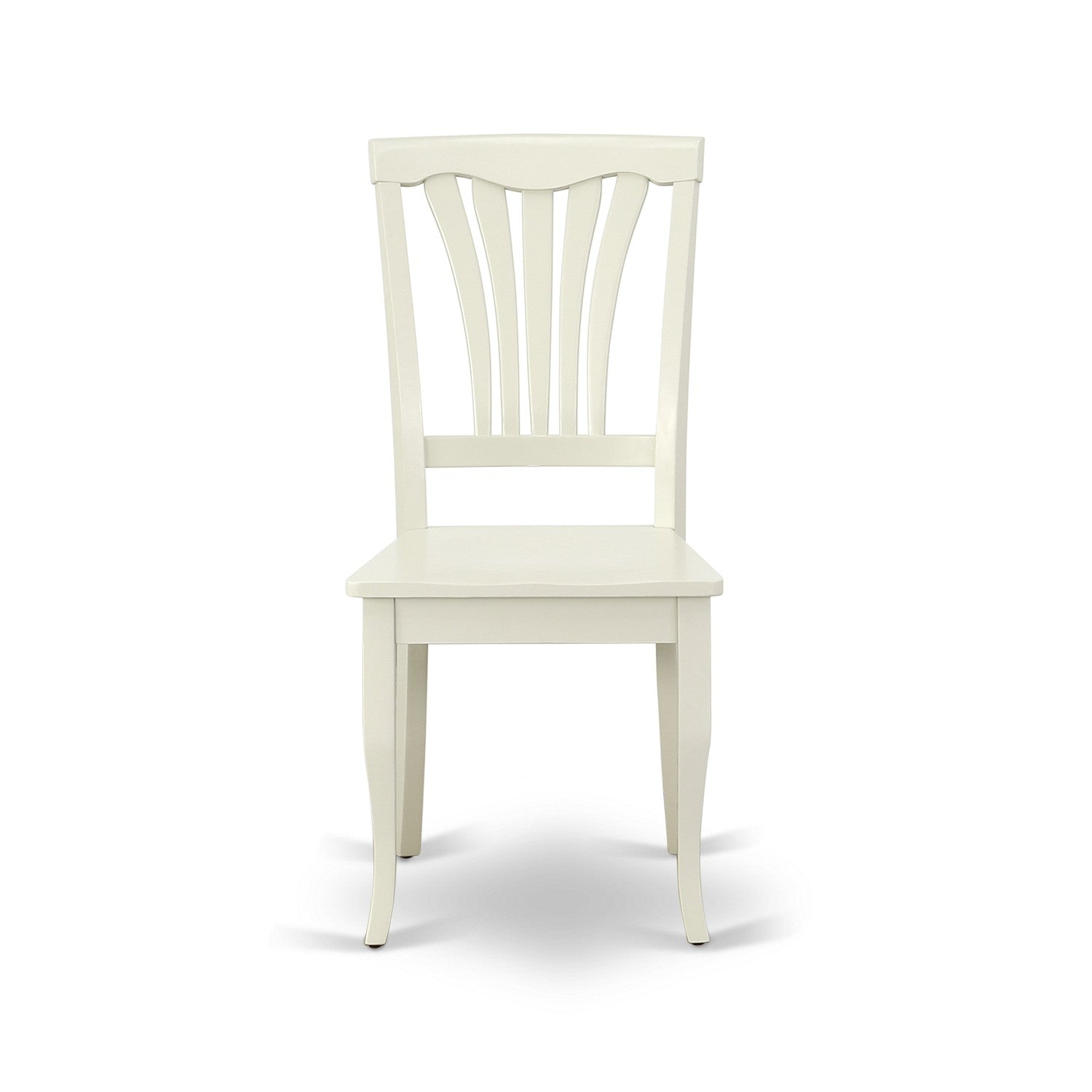 Juego de comedor de 5 piezas East West Furniture OXAV5-LWH-W para 4 personas. Incluye una mesa de comedor cuadrada y 4 sillas de comedor.