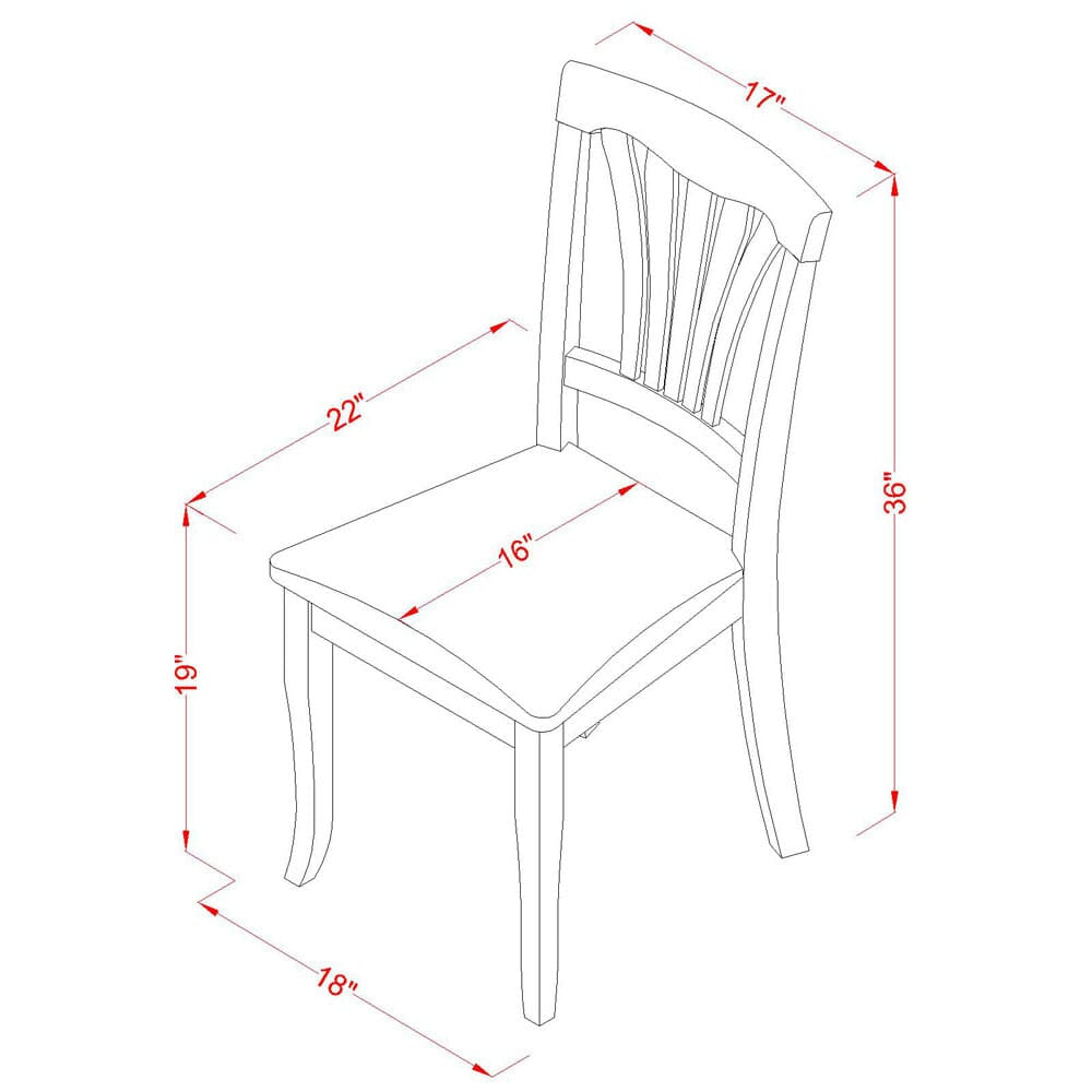 ANAV5-OAK-C 5 Pc Dinette Table set - Kitchen dinette Table and 4 Kitchen Chairs