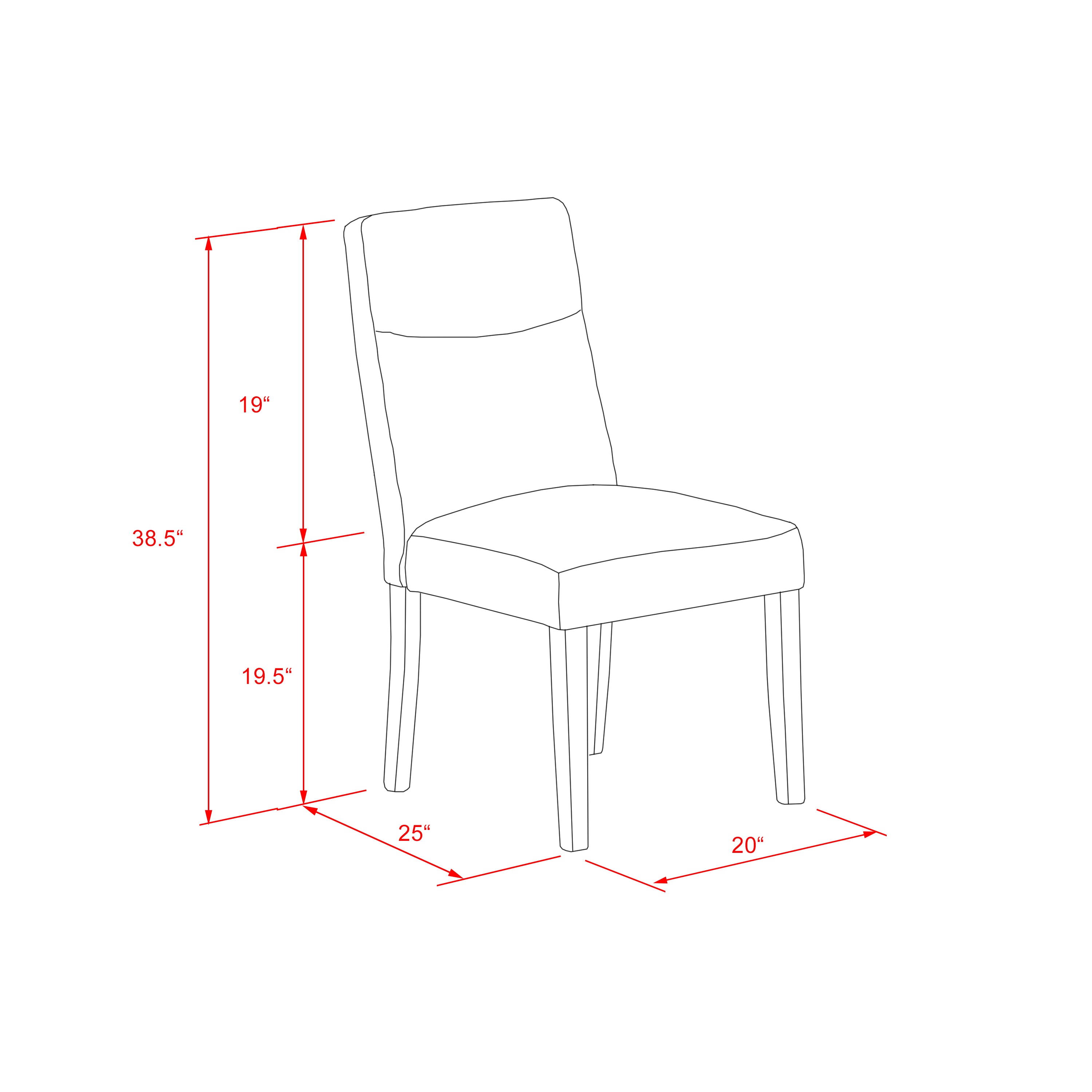 Sillas de comedor Beasley Parson BEP2B20 de East West Furniture, tapizadas en tela de lino