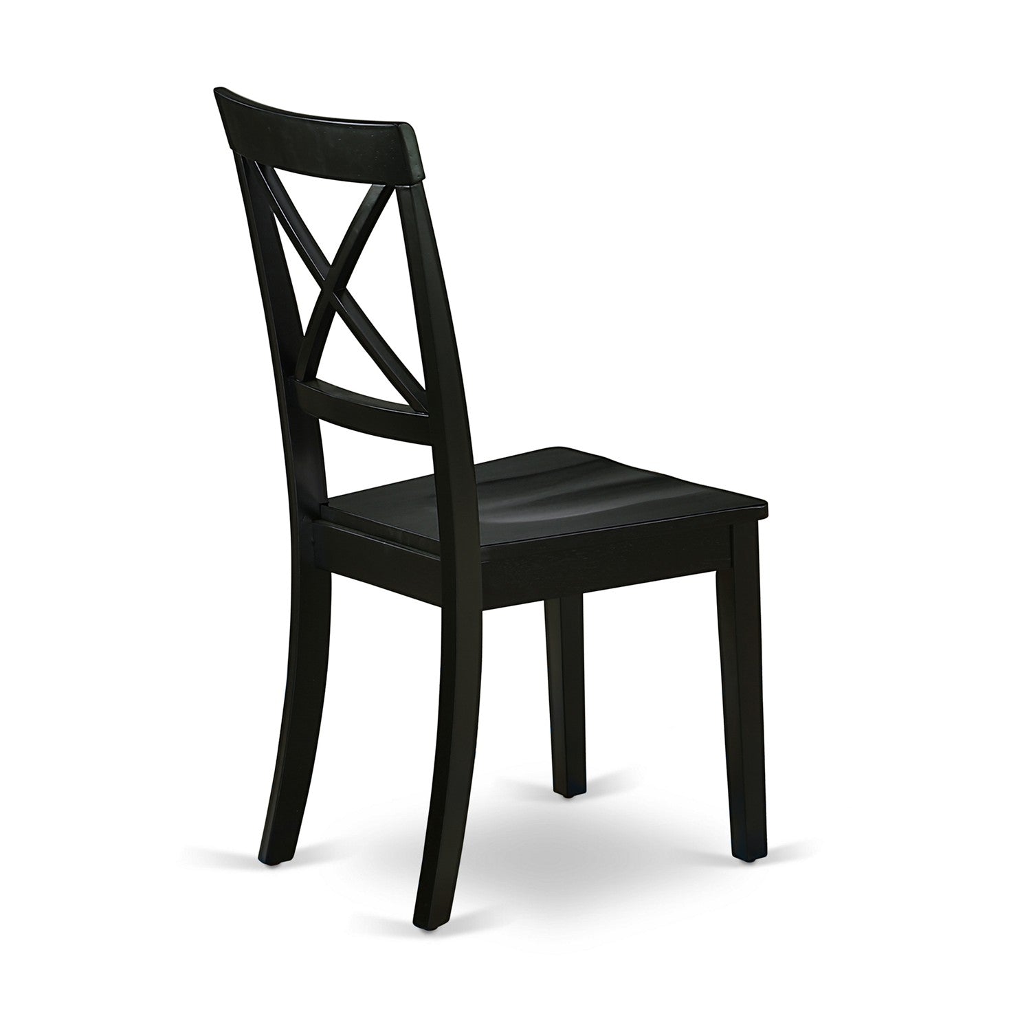 Juego de mesa de comedor de 3 piezas East West Furniture DLBO3-BLK-W para espacios pequeños. Contiene una mesa de comedor redonda con alas abatibles y 2 sillas con asiento de madera.