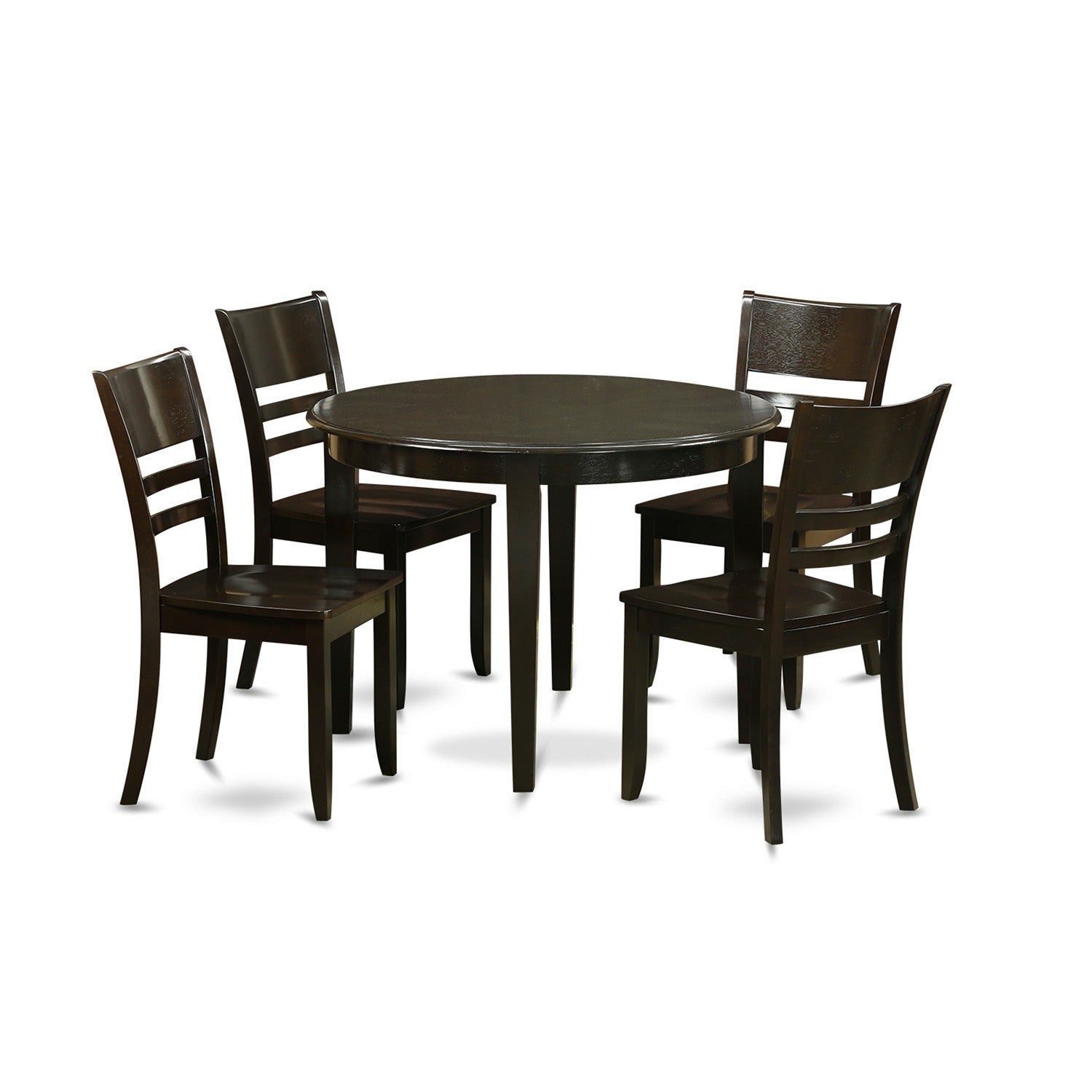 BOLY5-CAP-W 5 Pc small Kitchen Table and Chairs set-Dining Table and 4 Dining Chairs