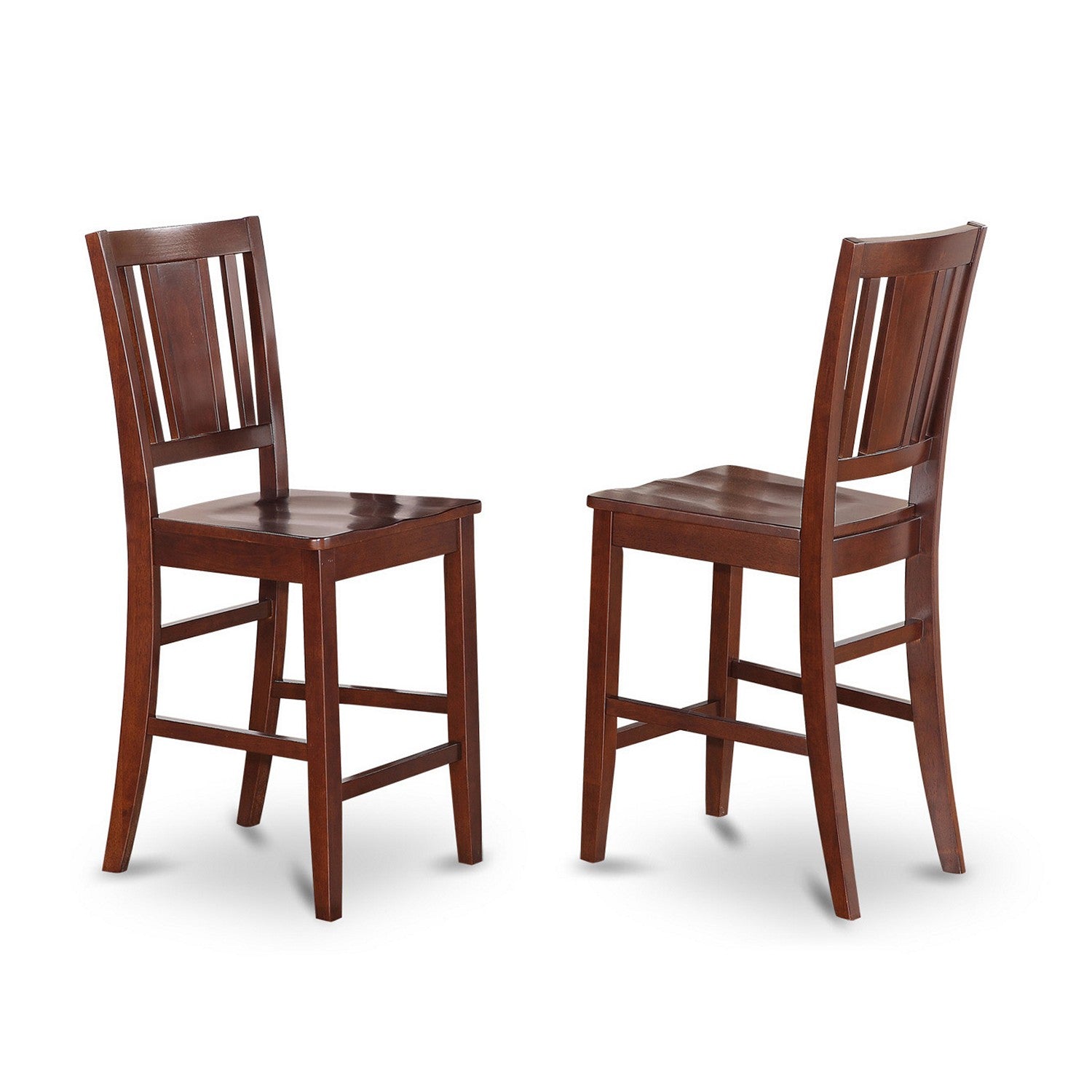 Juego de mesa de comedor de 3 piezas con altura de mostrador BUCK3-MAH-W de East West Furniture. Contiene una mesa de cocina rectangular y 2 sillas de comedor.