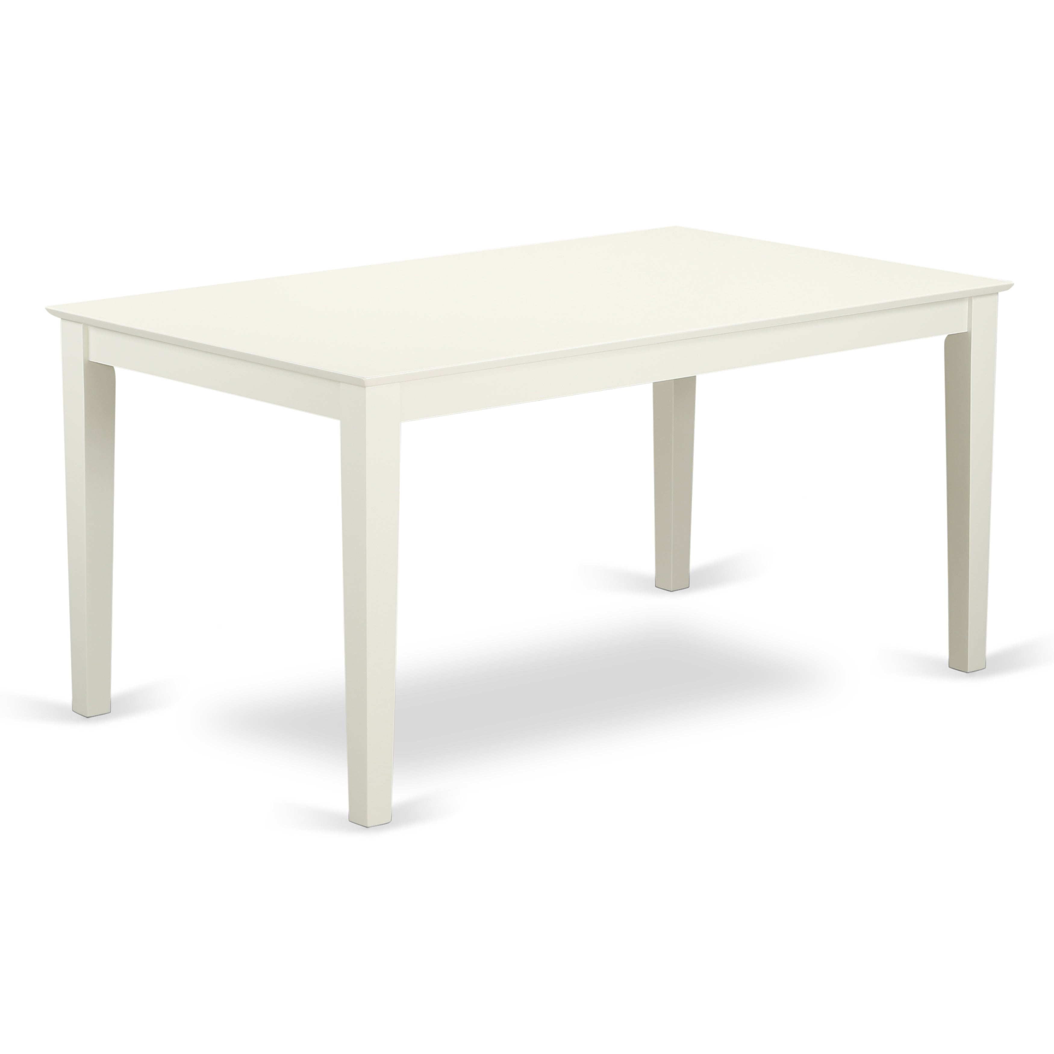Mesa de comedor Capri CAT-LWH-S de East West Furniture: tablero rectangular de madera con patas resistentes