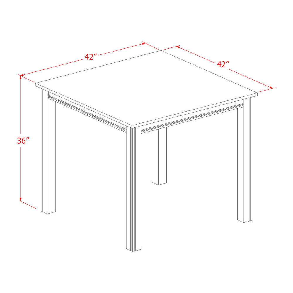 CFGR3-OAK-W 3 Pc counter height Dining room set- Table and 2 high Dining Chairs.