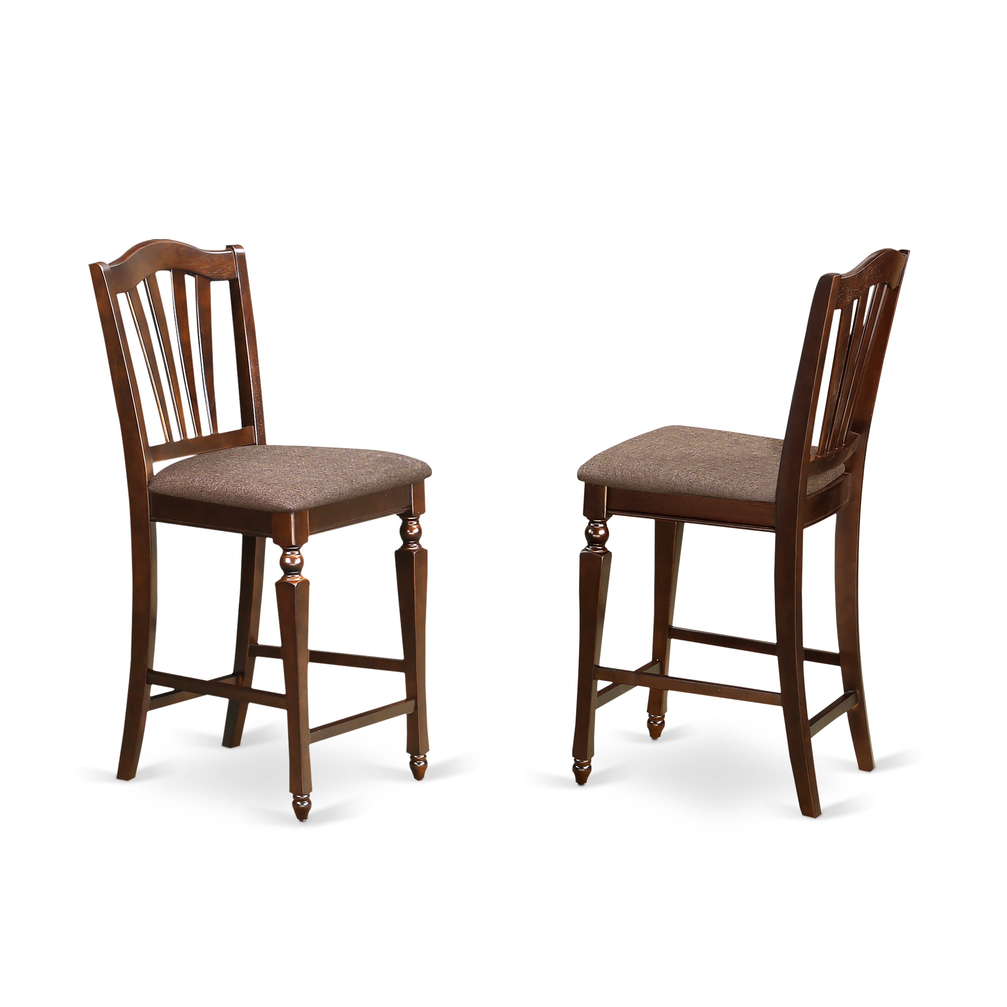 JAVN3-MAH-C 3 Pc Dining counter height set - Dining Table and 2 counter height Chairs.