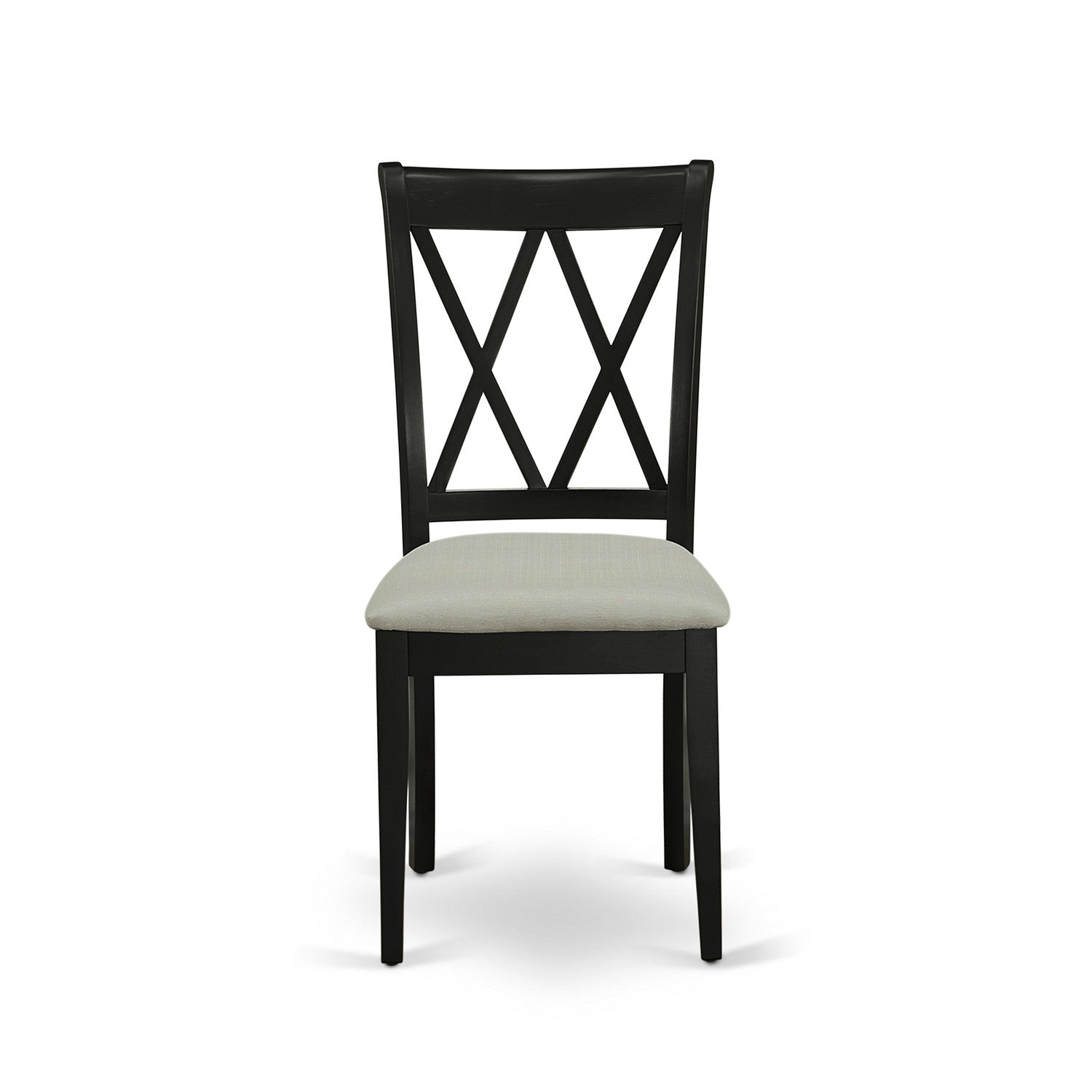 Sillas de comedor Clarksville CLC-BLK-C de East West Furniture: sillas de madera tapizadas con tela de lino