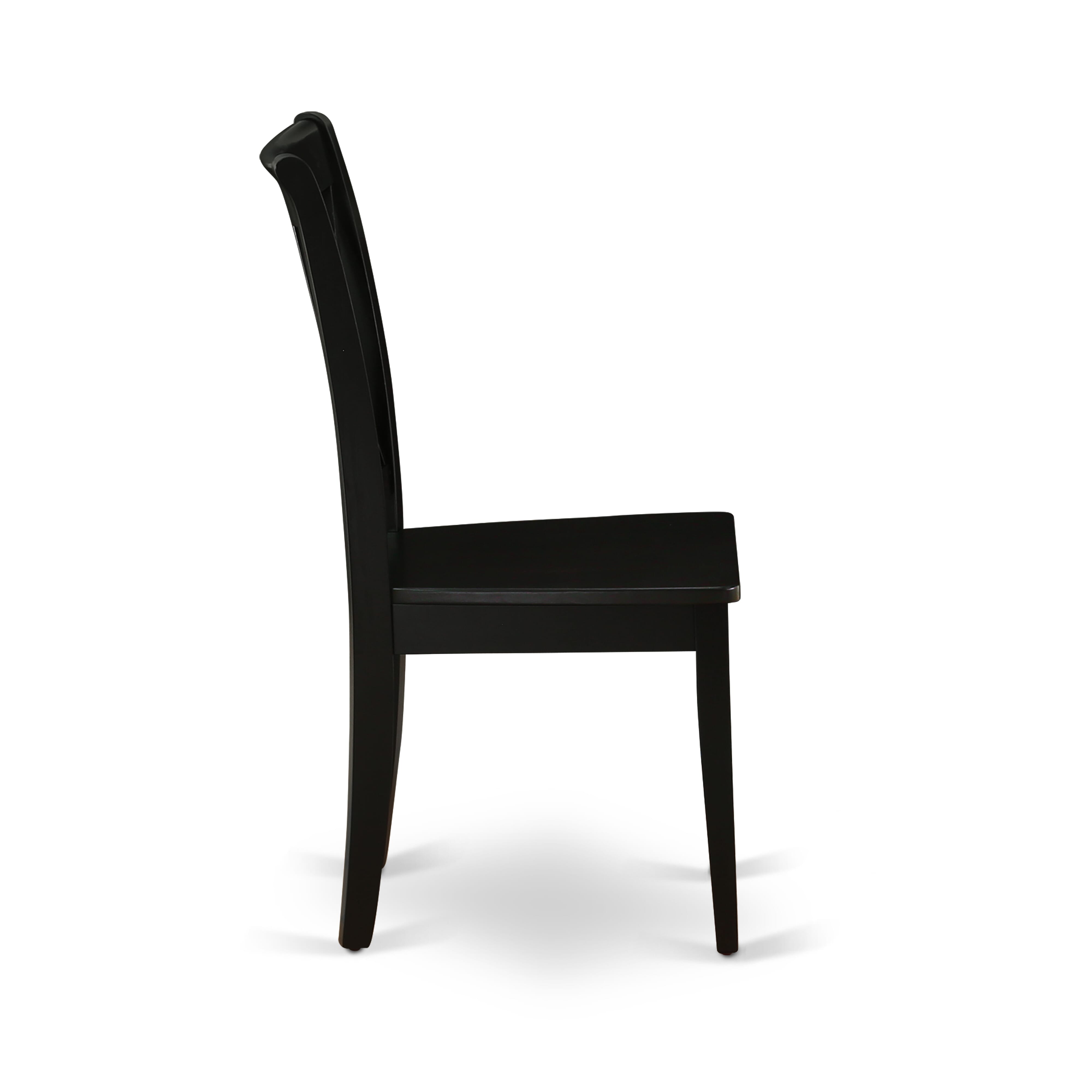 East West Furniture ESCL3-BCH-W 3-Piece Dining Set Consist of Kitchen Table and 2 Dining Chairs with Double X Back - Black Finish