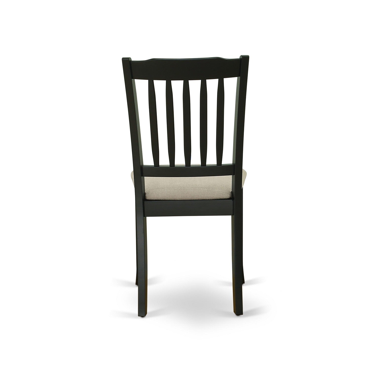 Sillas de comedor de cocina Danbury DAC-BLK-C de East West Furniture - Sillas de madera tapizadas en tela de lino