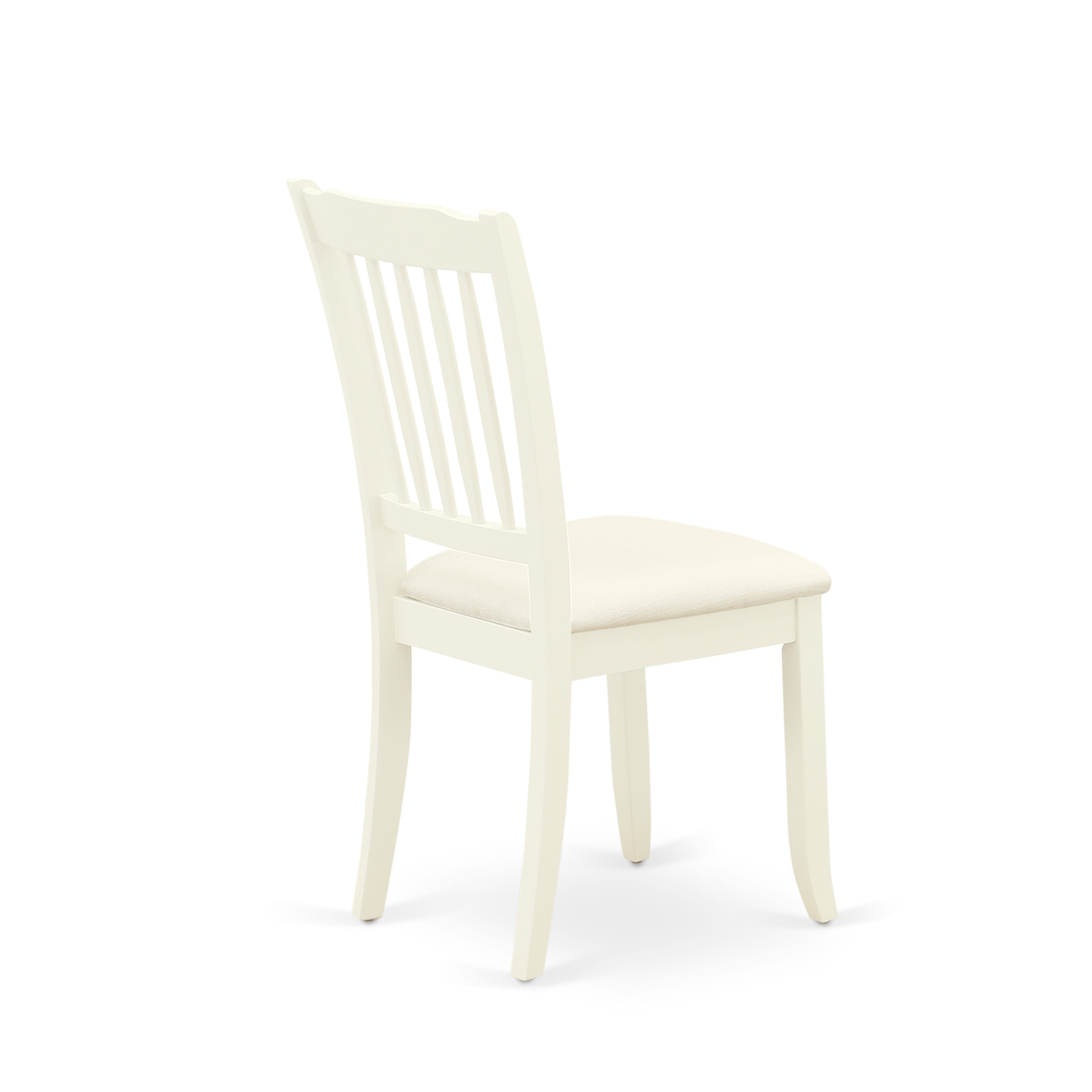 El juego de mesa de comedor de 5 piezas NDDA5-LWH-C de East West Furniture incluye una mesa de cocina rectangular con alas abatibles y 4 sillas de comedor tapizadas en tela de lino.