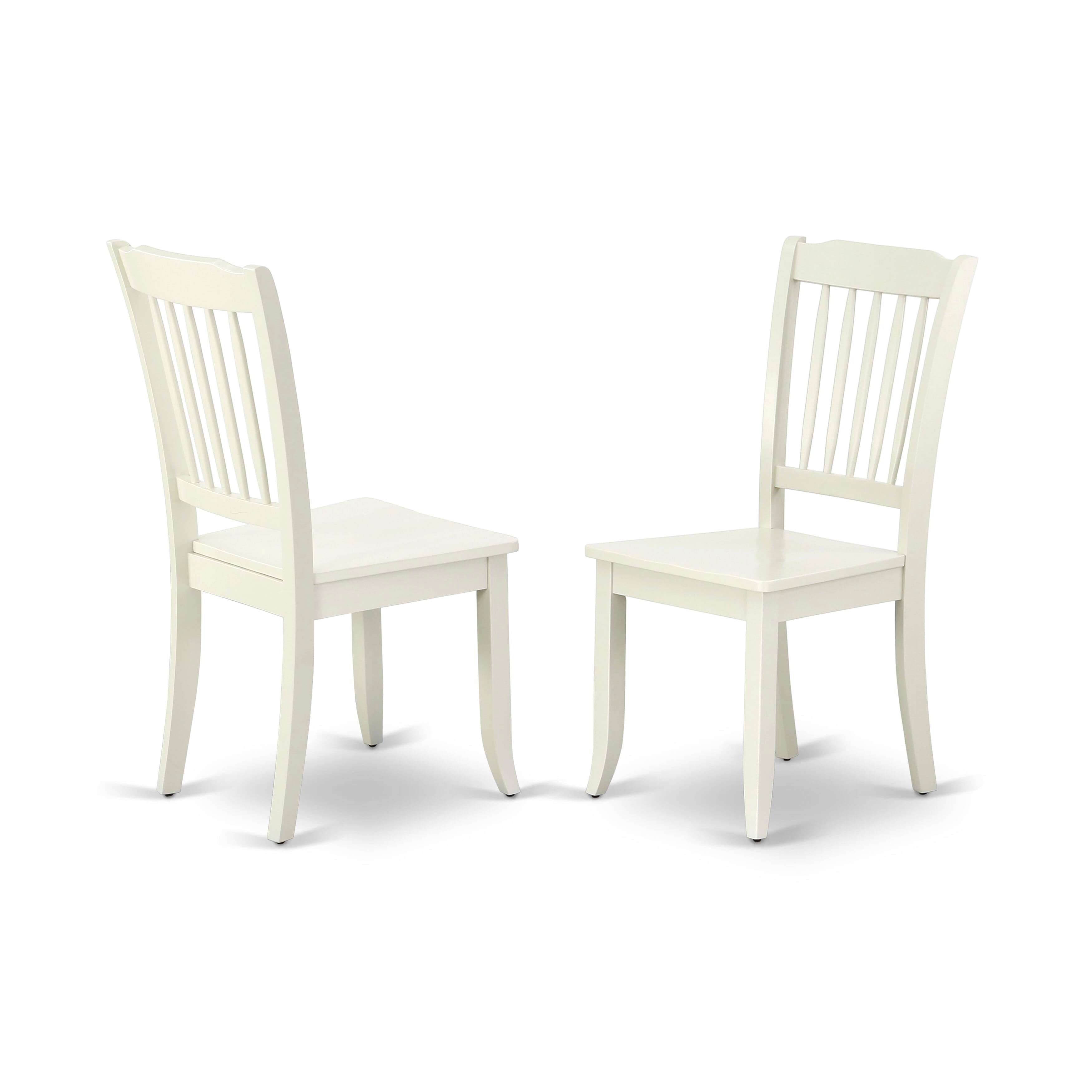 Juego de mesa de cocina de 5 piezas East West Furniture NDDA5-LWH-W para 4 personas. Incluye una mesa de comedor rectangular con alas abatibles y 4 sillas de comedor.