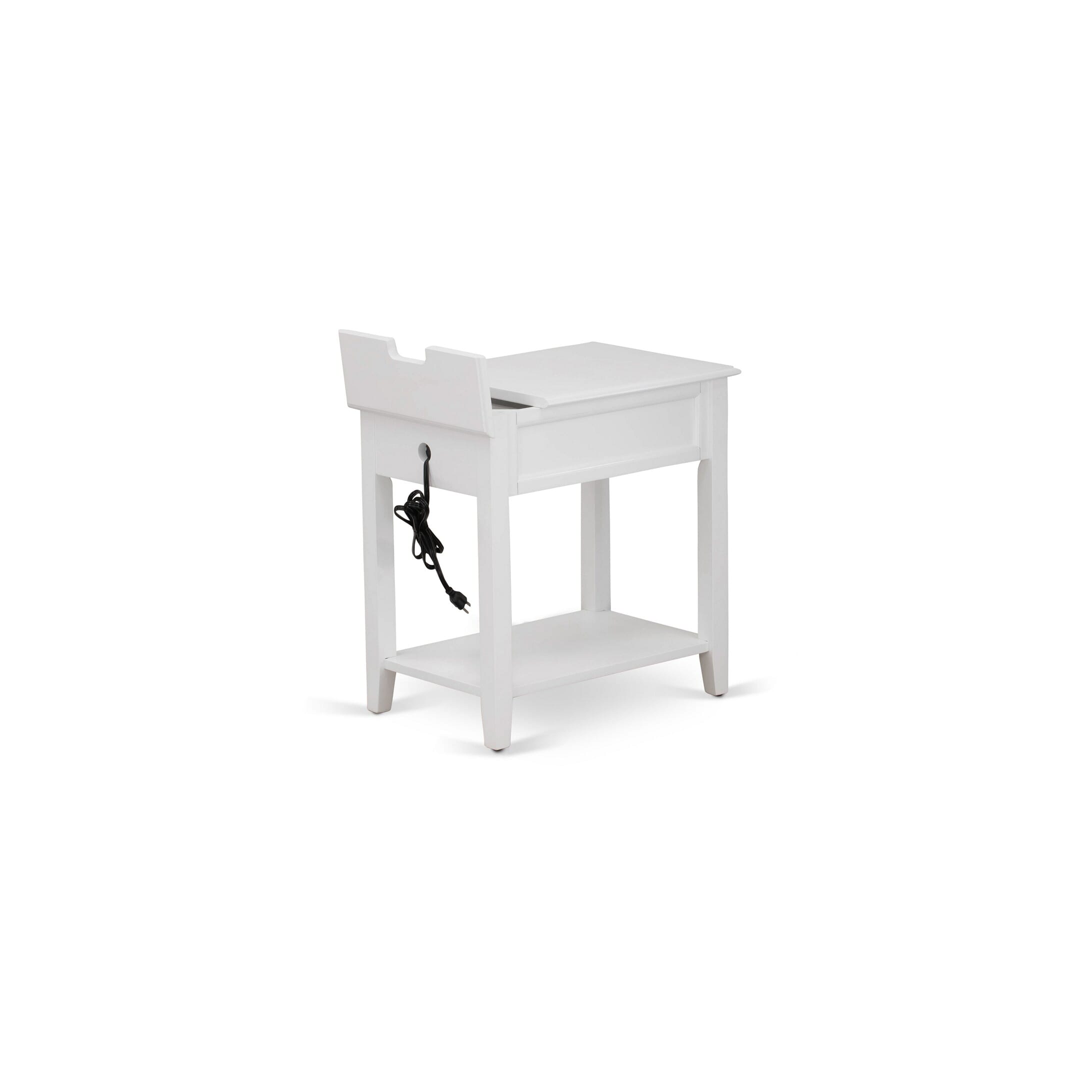 East West Furniture FN08F-1DE05 2-Pc Fannin Bedroom Furniture Set with 1 Full Bed and a Night Stand - Mist Beige Linen Fabric