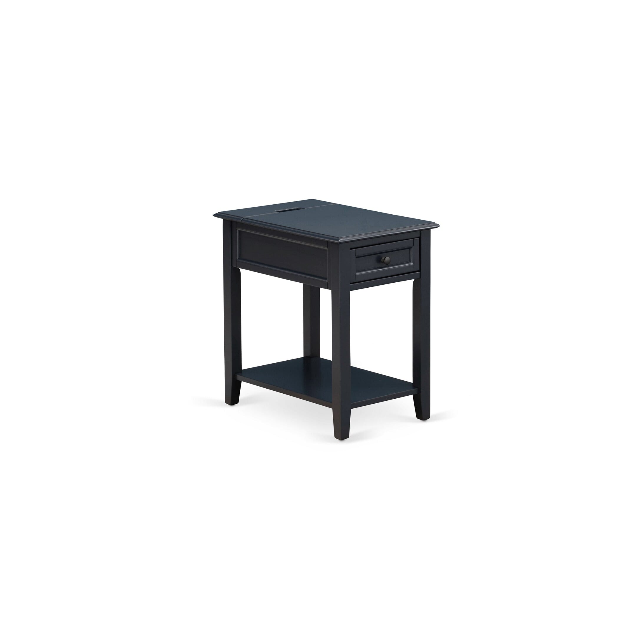 Mesita de noche Denison DE-15-ET de East West Furniture: mesa auxiliar rectangular con cajón para dormitorio