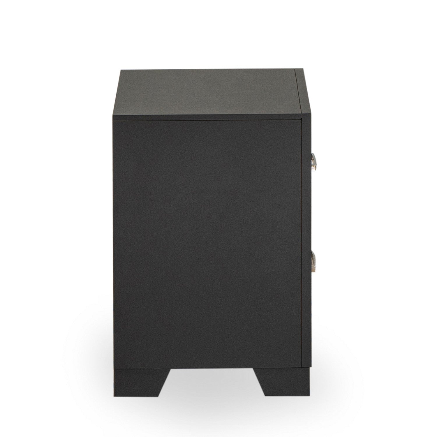 Juego de dormitorio moderno Denali de 2 piezas East West Furniture DE20-Q1N000: una cama tamaño queen y una mesita de noche, acabado gris cepillado.