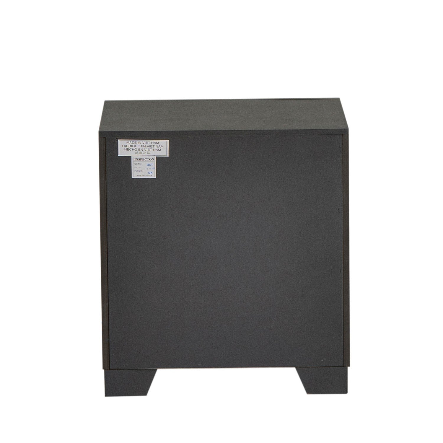 Juego de dormitorio moderno Denali de 2 piezas East West Furniture DE20-Q1N000: una cama tamaño queen y una mesita de noche, acabado gris cepillado.