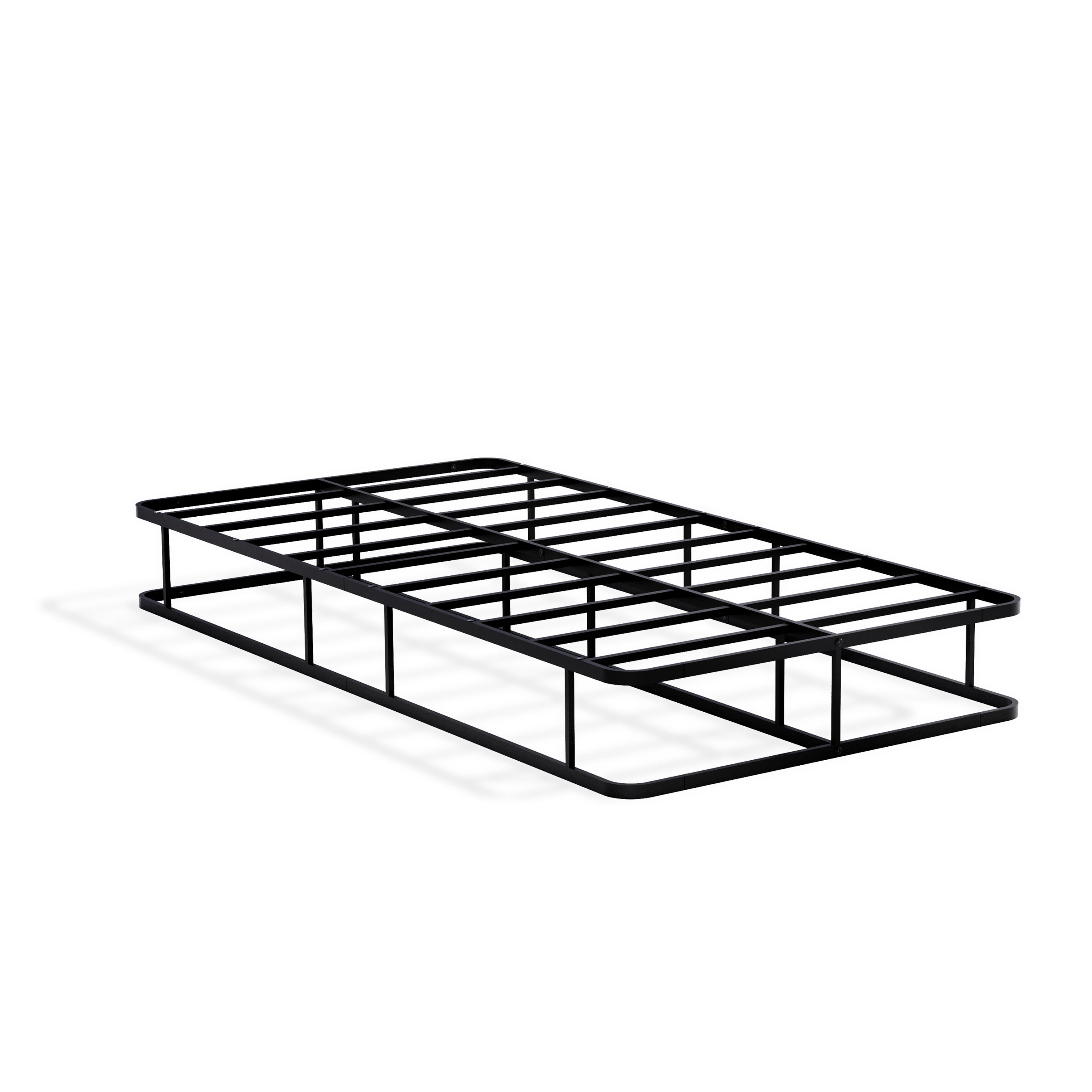 EAST WEST FURNITURE - DHTBBLK - Dothan Metal Twin Bed Frame with Luxurious Style Headboard and Footboard - High Quality Metal Frame in Powder Coating Black