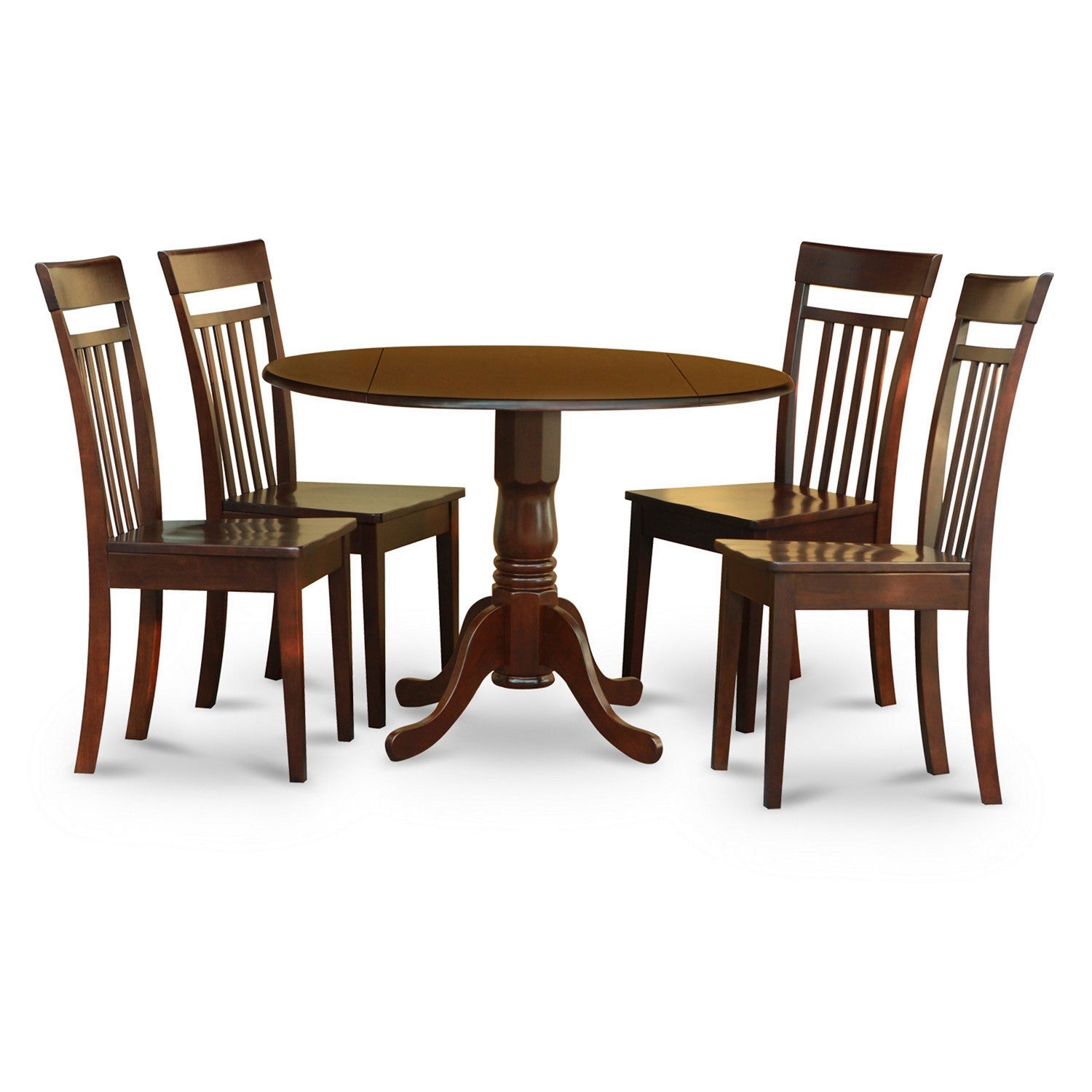 DLCA5-MAH-W 5 Pc Kitchen nook Dining set-small Table and 4 Dining Chairs