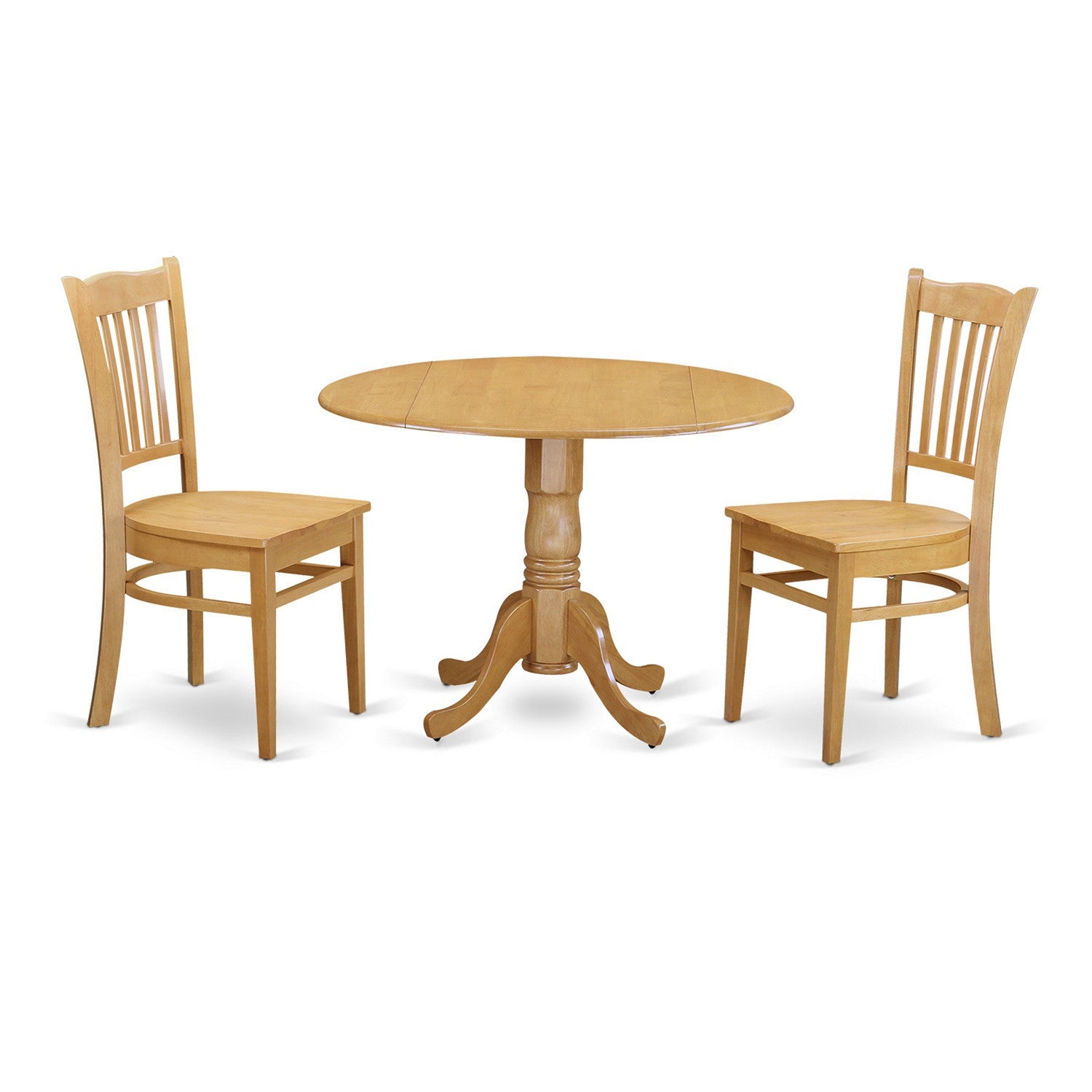 DLGR3-OAK-W 3 Pc Dining room set - Dinette Table and 2 dinette Chairs