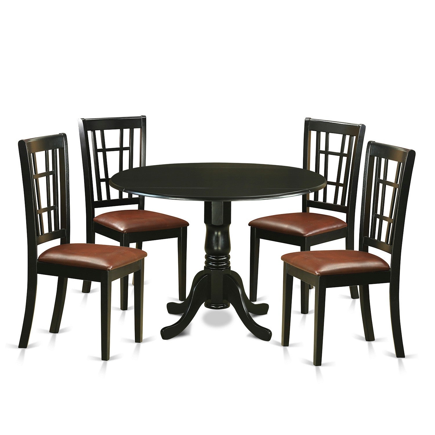 DLNI5-BLK-LC 5 PC Dining room set -Table and 4 Dining Chairs