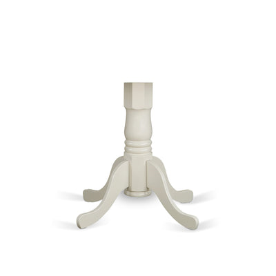 Dublin Table Pedestal with in Linen White Finish