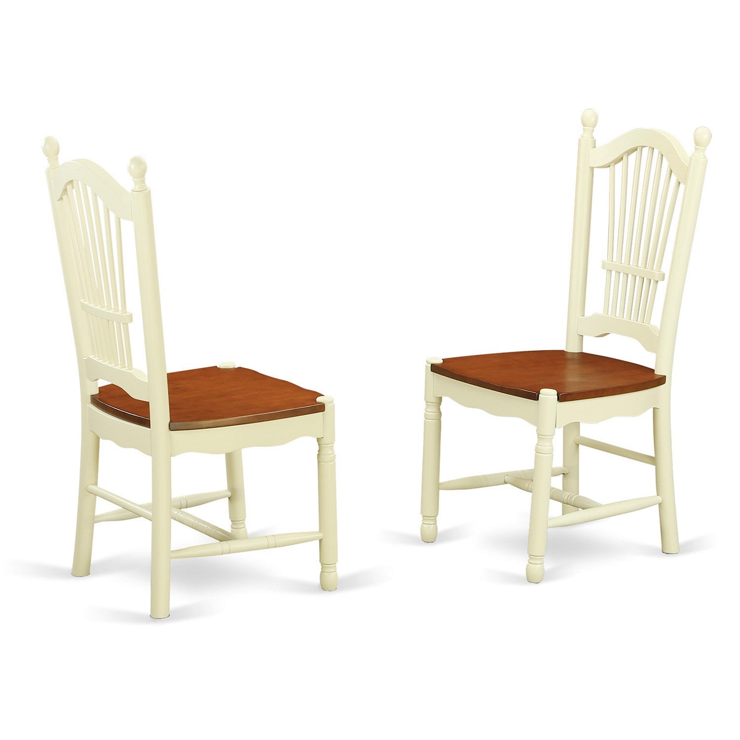 Juego de mesa de comedor moderna de 7 piezas East West Furniture PLDO7-WHI-W. Incluye una mesa ovalada de madera con hojas de mariposa y 6 sillas de comedor de cocina.
