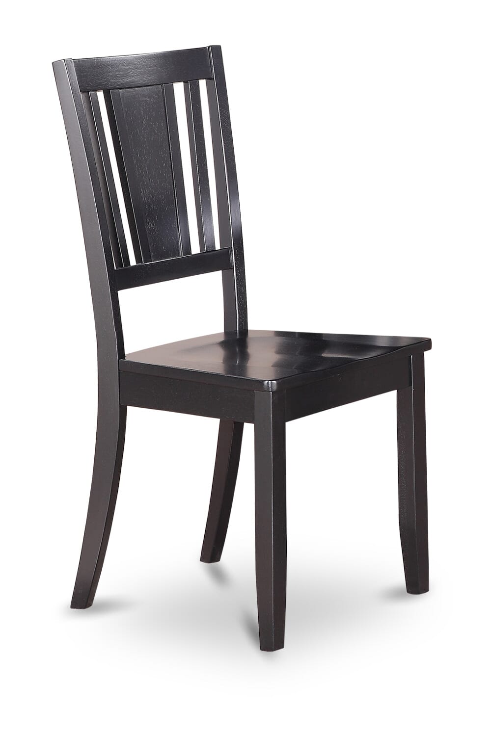 East West Furniture AMDU5-BCH-W 5-Piece Dining Room Table Set Contains a Dining Table and 4 Wooden Dining Chairs with Panel Back - Black Finish