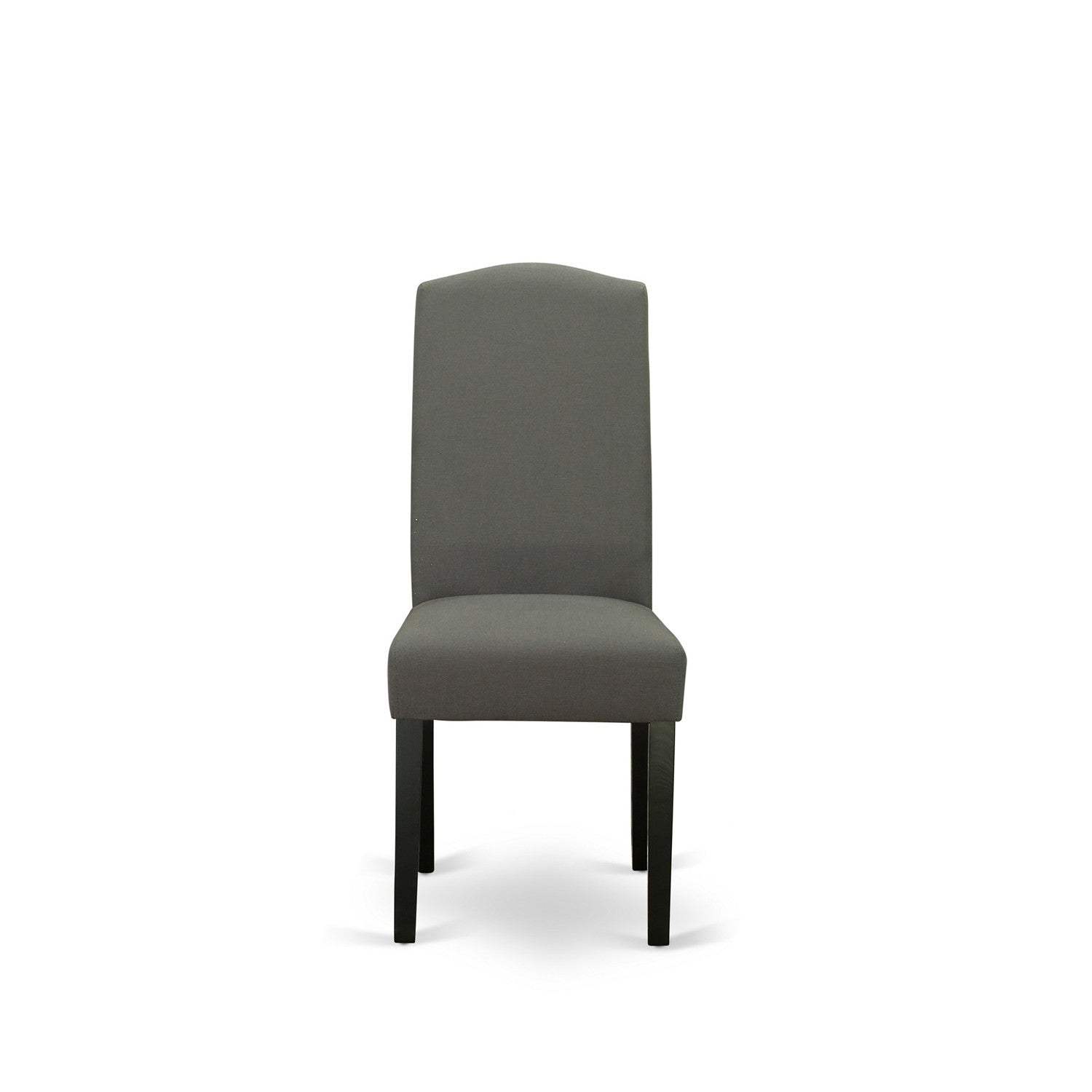 ENP1B20 Encinal parson Chair with Black Finish Leg and Linen fabric-Dark Gotham Grey Color - Set of 2