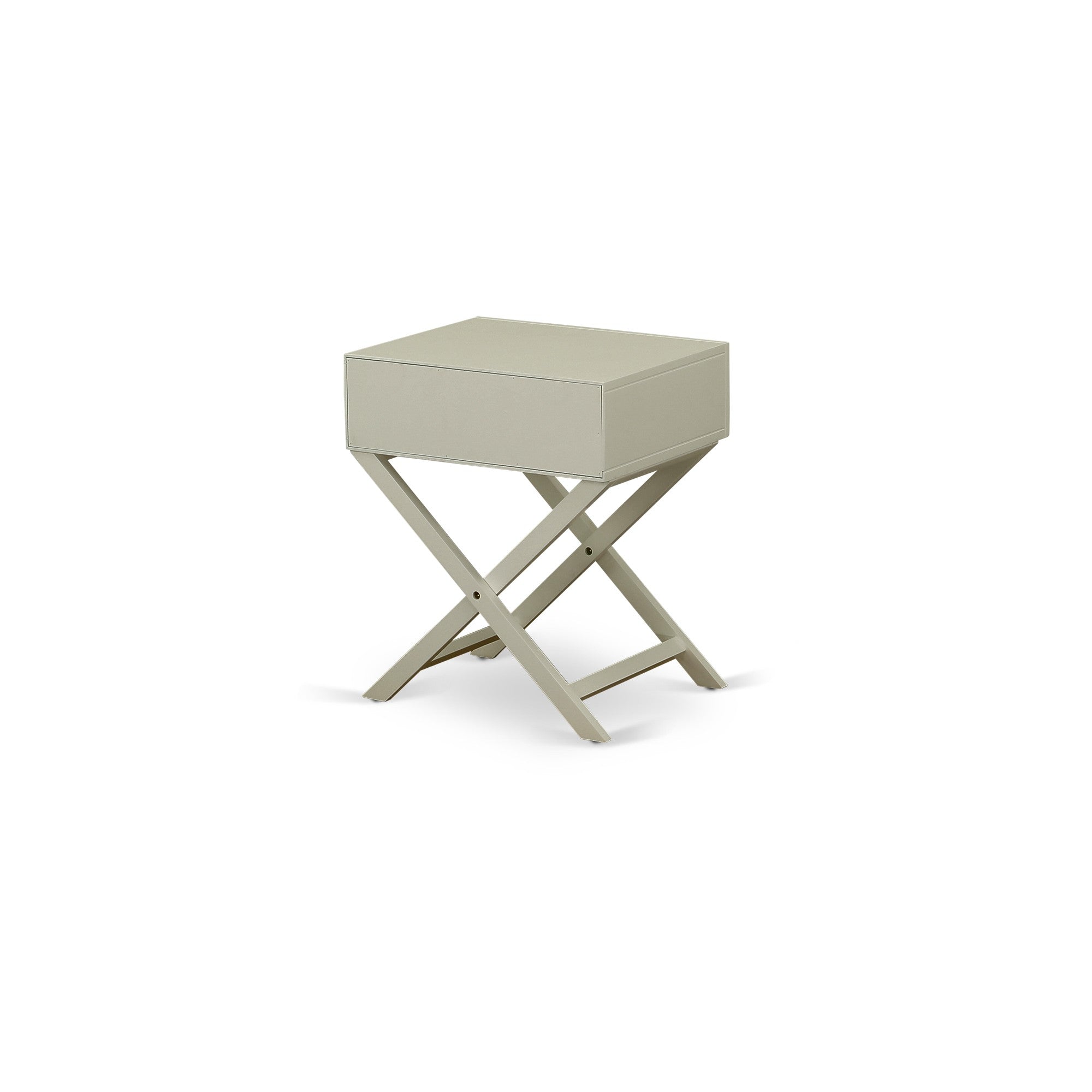 Hamilton Square Night Stand End Table With Drawer in Urban Gray Finish