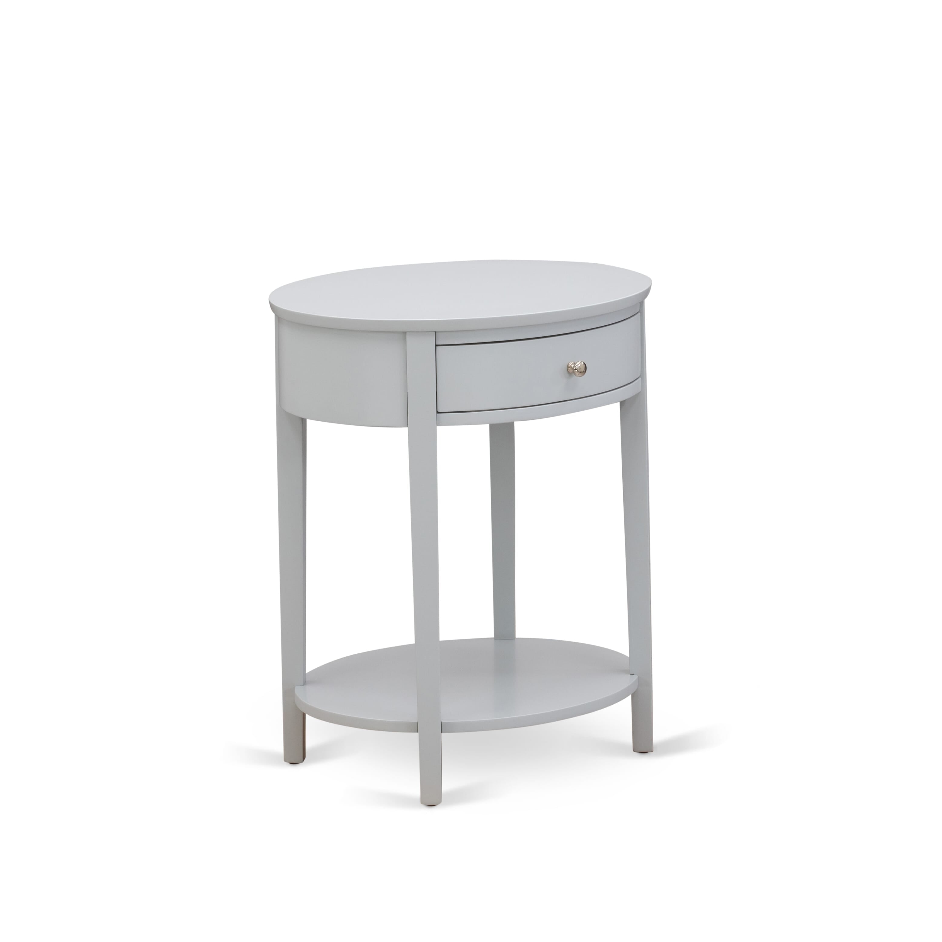 East West Furniture HI-14-ET Mid Century Nightstand with 1 Mid Century Modern Drawer, Stable and Sturdy Constructed - Urban Gray Finish