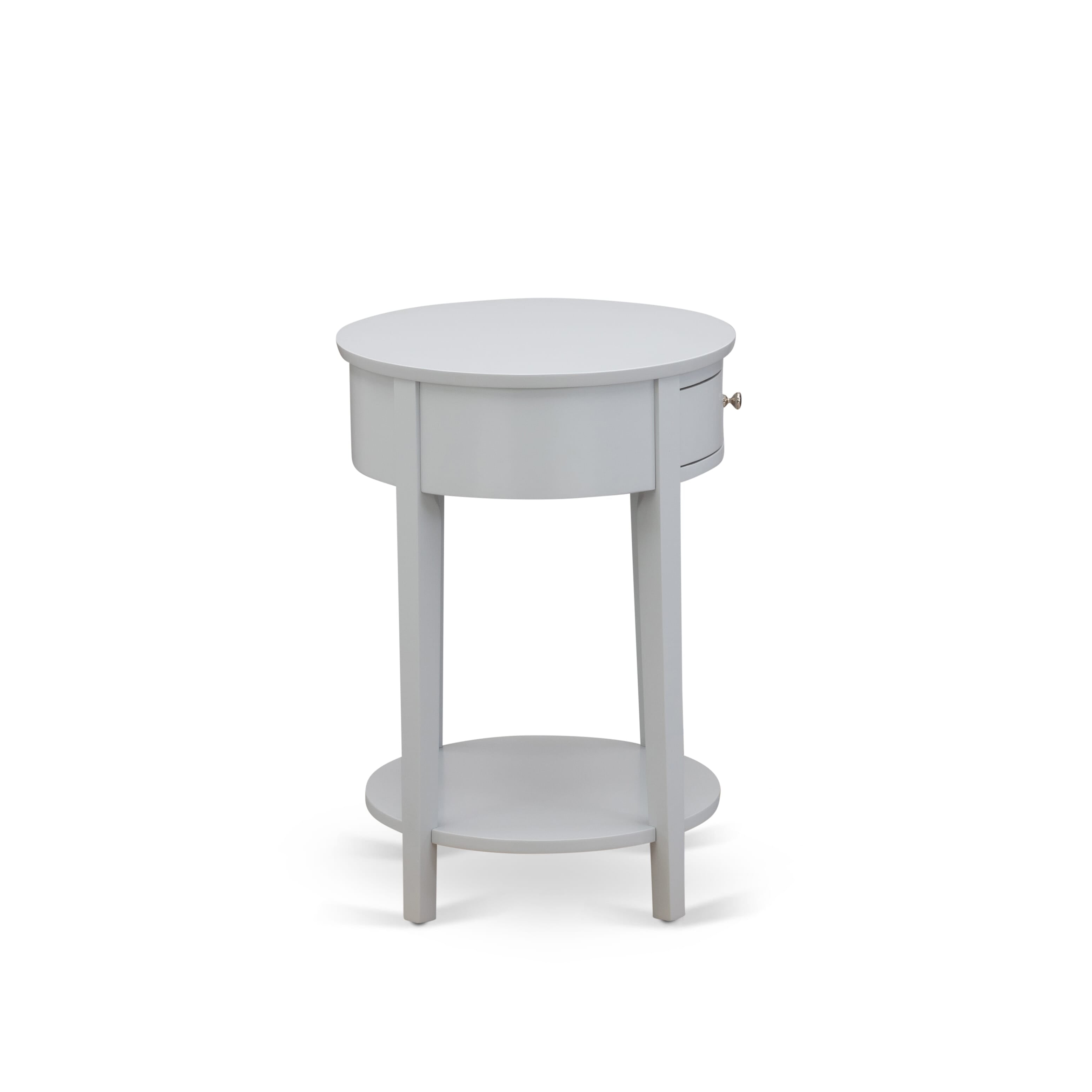 East West Furniture HI-14-ET Mid Century Nightstand with 1 Mid Century Modern Drawer, Stable and Sturdy Constructed - Urban Gray Finish