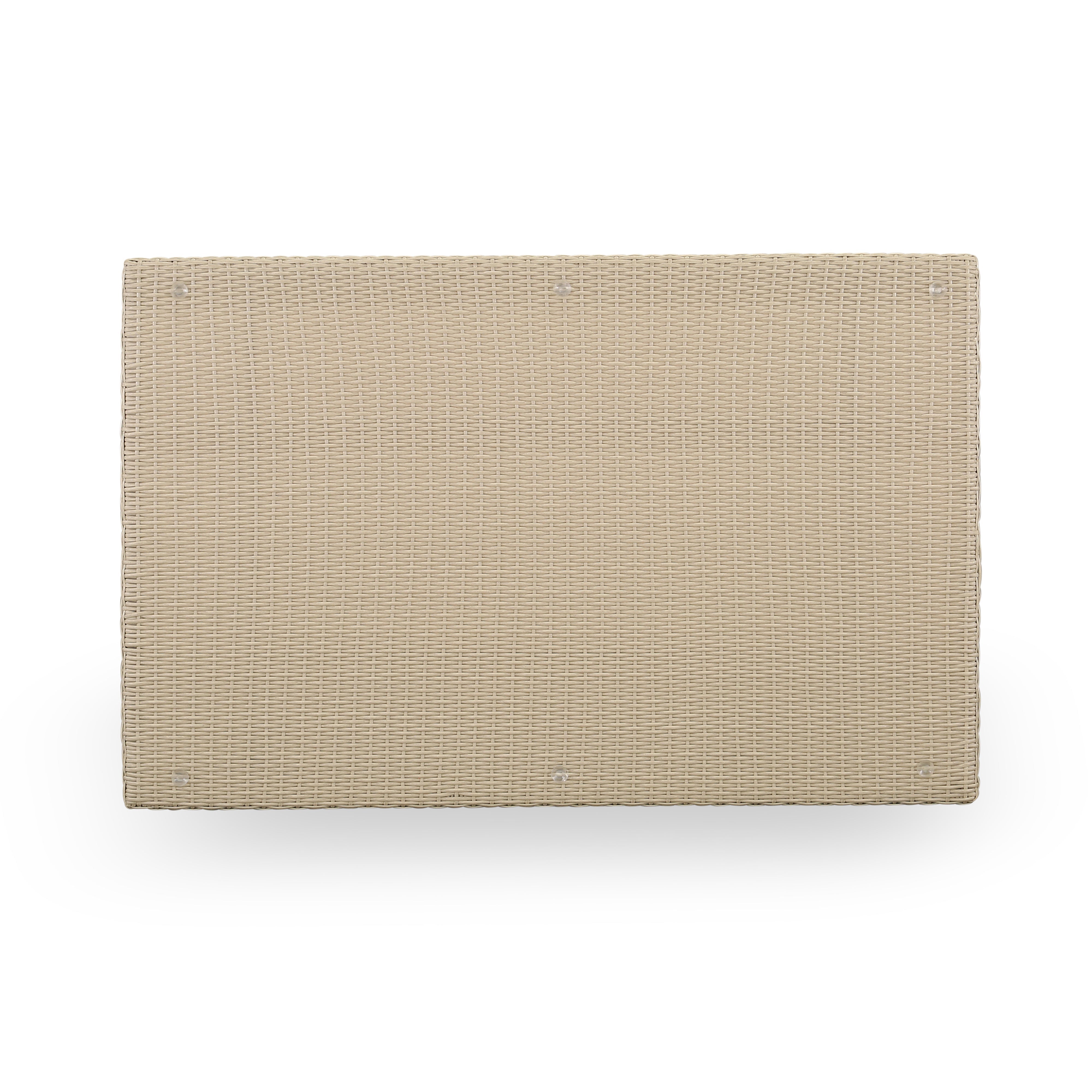 East West Furniture VLVL5-53V Juego de muebles de patio de mimbre para exterior de 5 piezas Incluye una mesa de comedor de bistró rectangular con tapa de vidrio y 4 sillones de balcón con cojín
