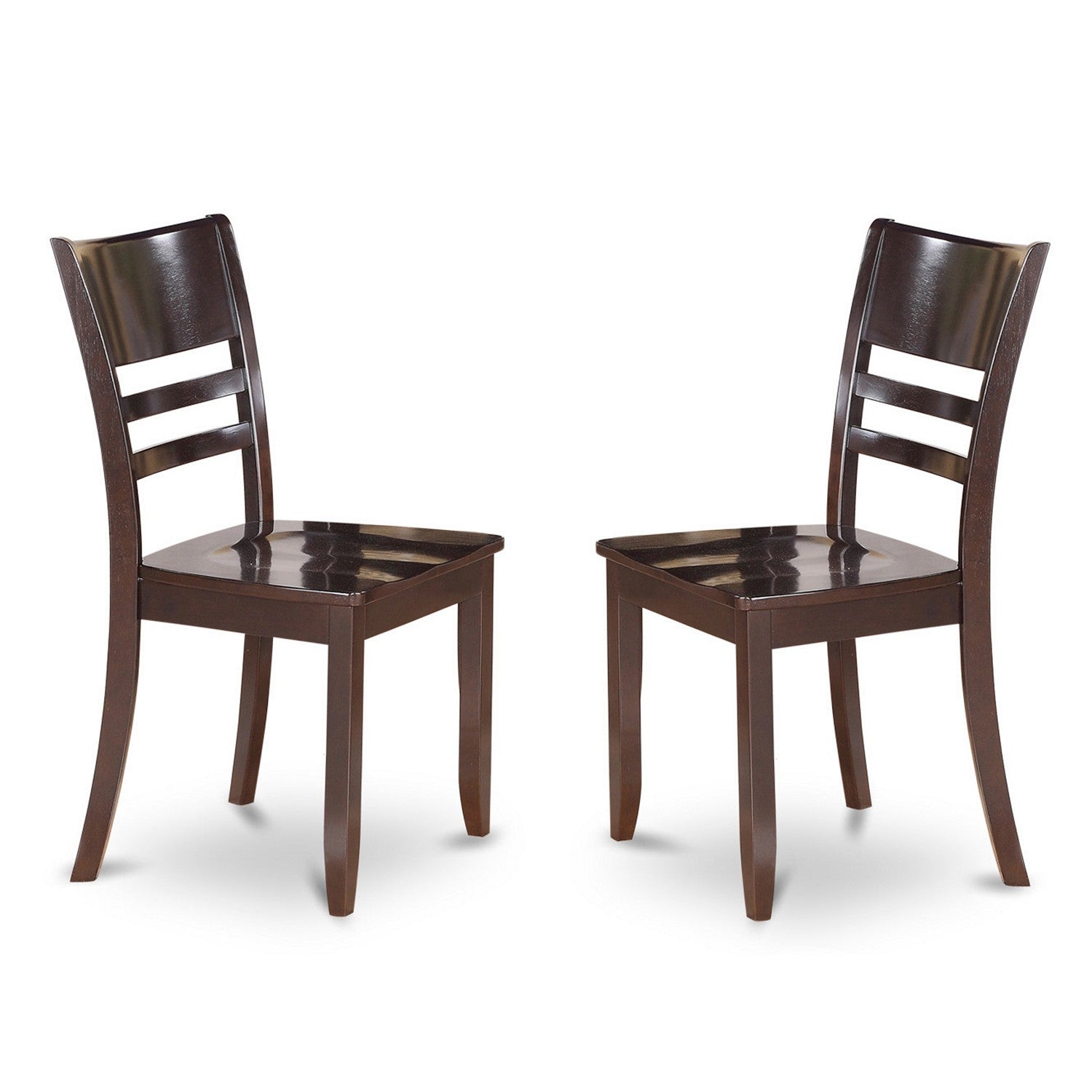 LYC-CAP-W Lynfield Dining Chair with Wood Seat in Cappuccino Finish - Set of 2