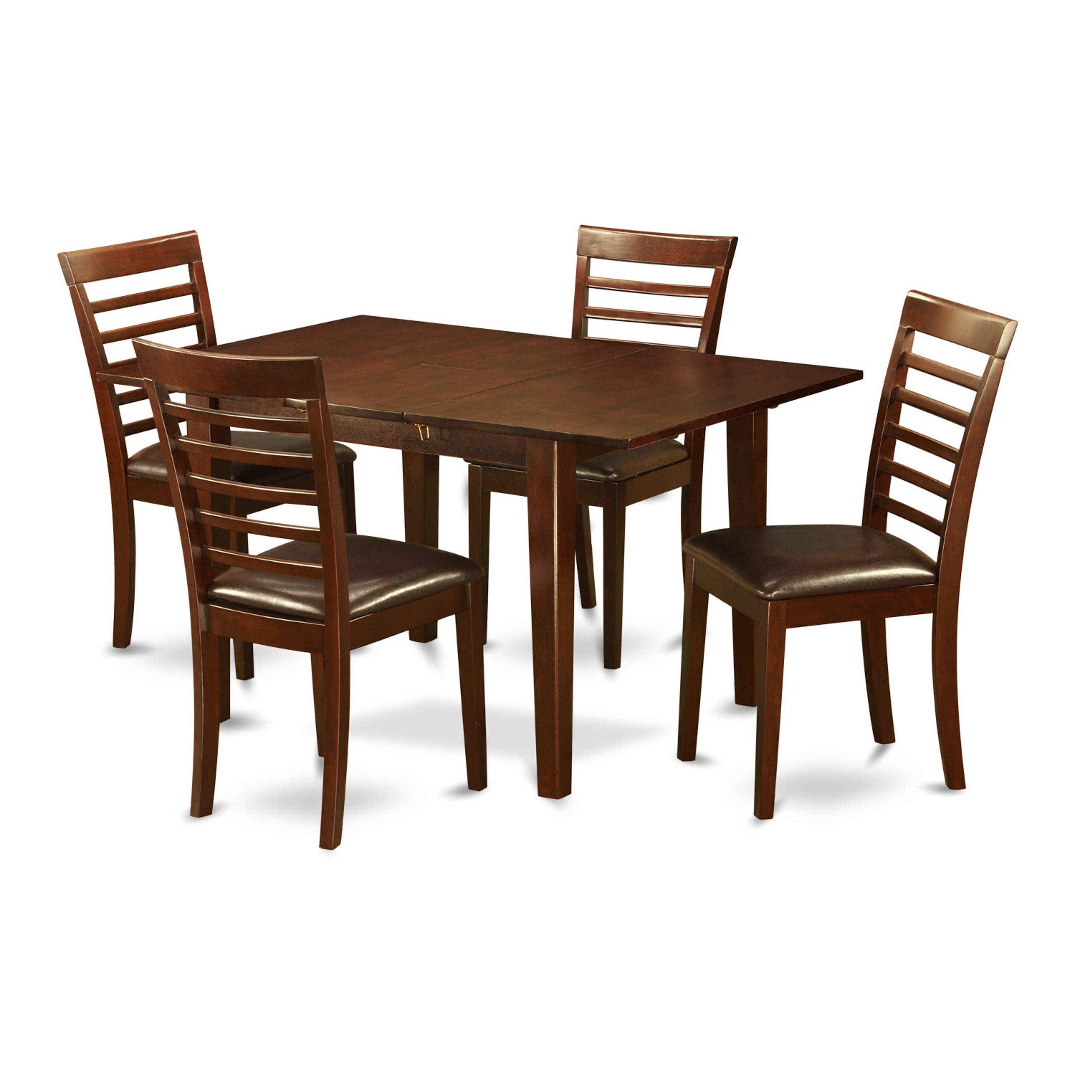 MILA5-MAH-LC 5 Pc Kitchen dinette set-small Dining Tables and 4 Dining Chairs