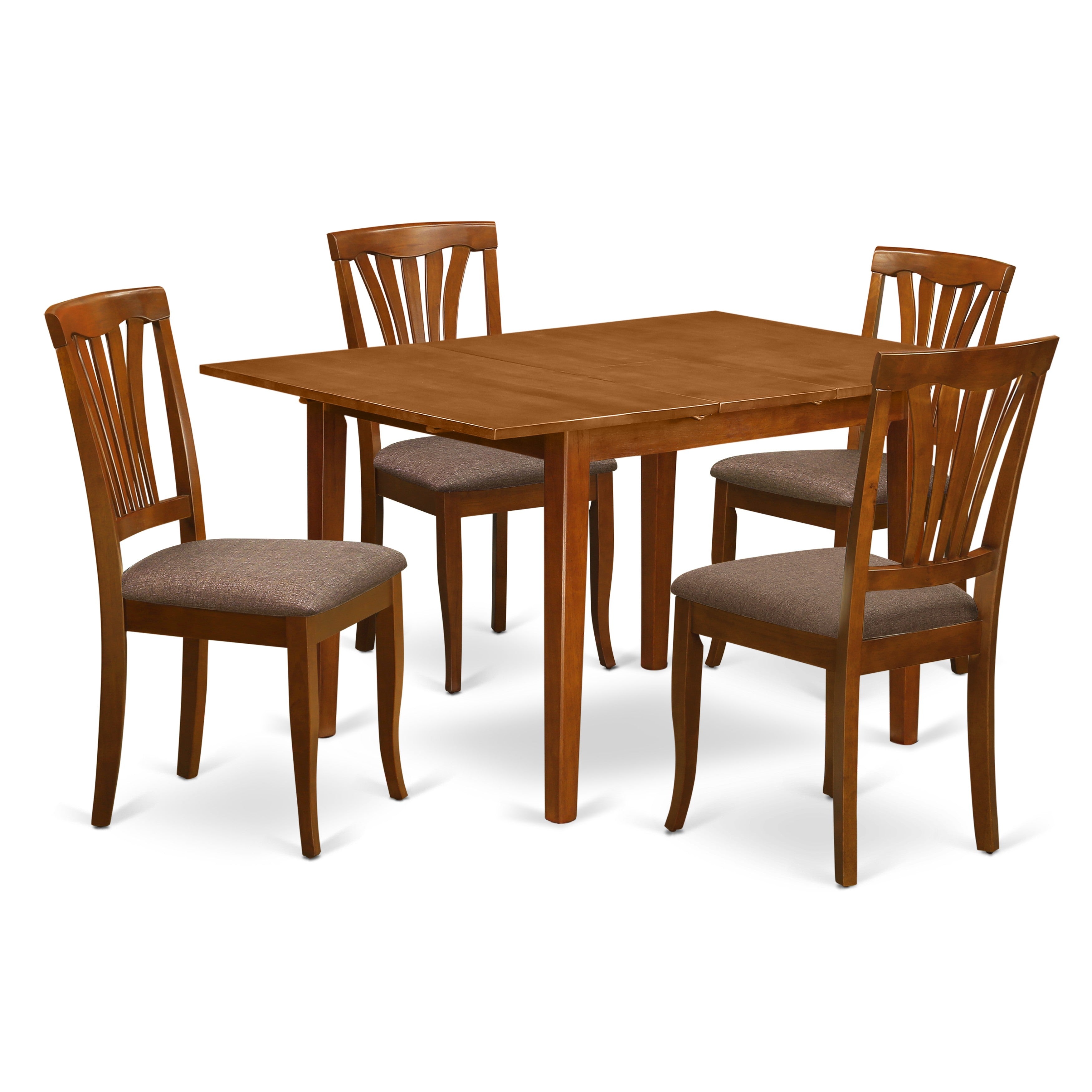 MLAV5-SBR-C 5 Pc dinette set for small spaces-Dining Tables and 4 Dining Chairs