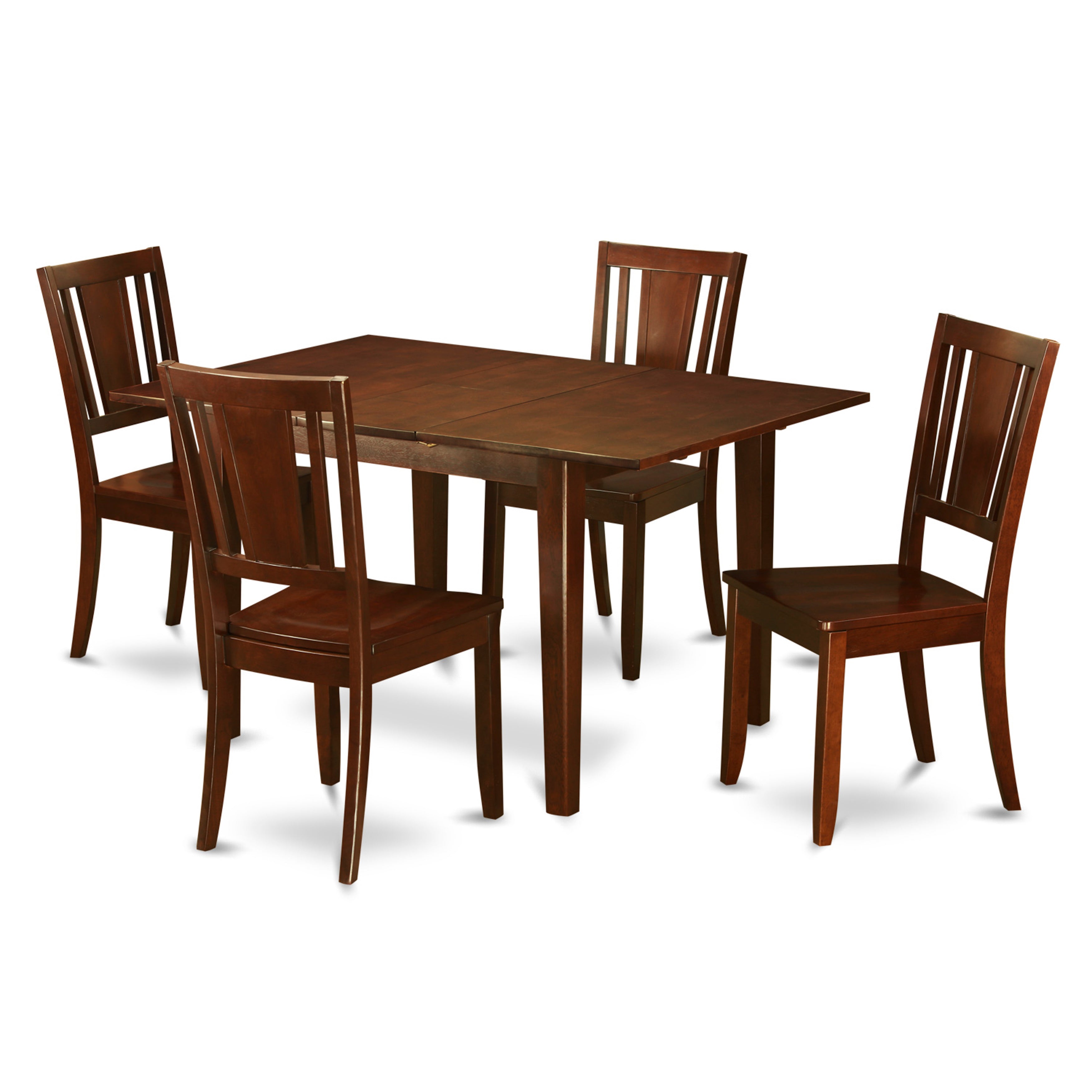 MLDU5-MAH-W 5 Pc Kitchen dinette set-breakfast nook and 4 Chairs for Dining room