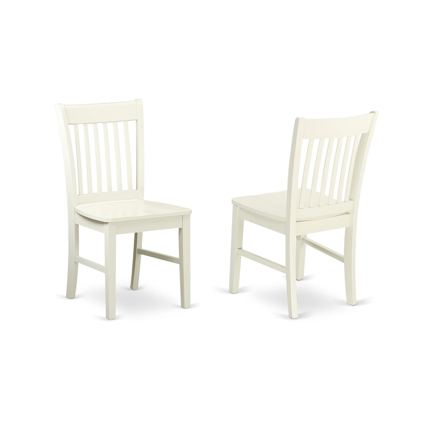 DLNO3-WHI-W 3 PC Dublin kitchen table set-Dining table and 2 wood seat kitchen chairs