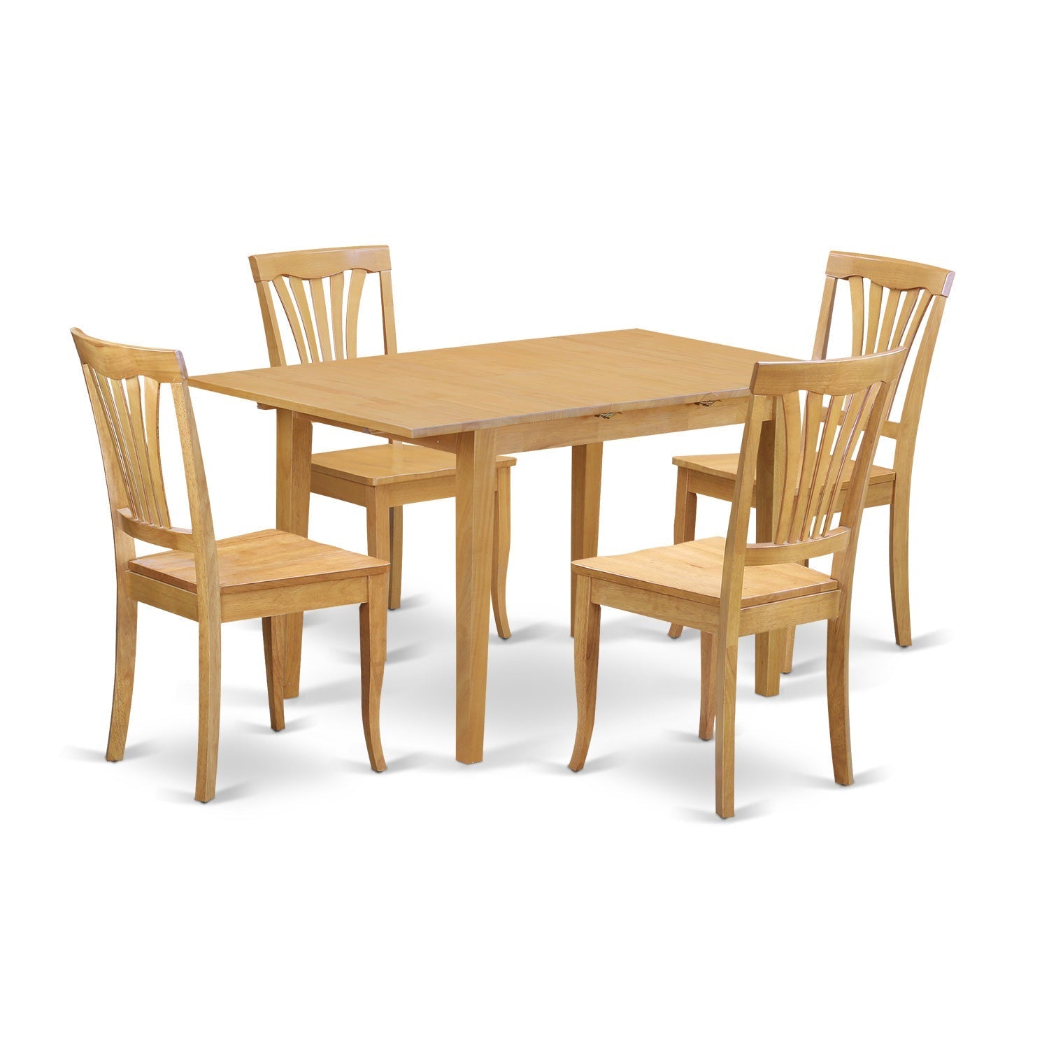 NOAV5-OAK-W 5 PcTable and chair set - Dining Table for small spaces and 4 Dining Chairs