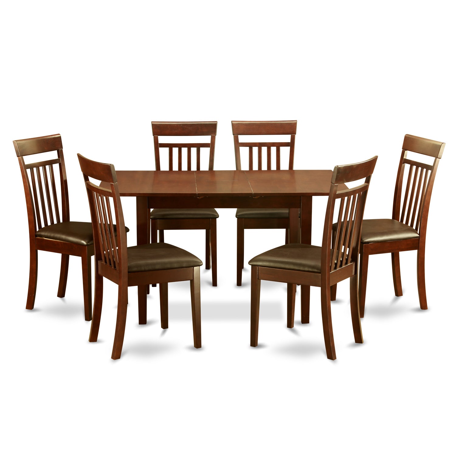 NOCA7-MAH-LC 7 Pc Small dinette set for small spaces -Table and 6 Dining Table Chairs