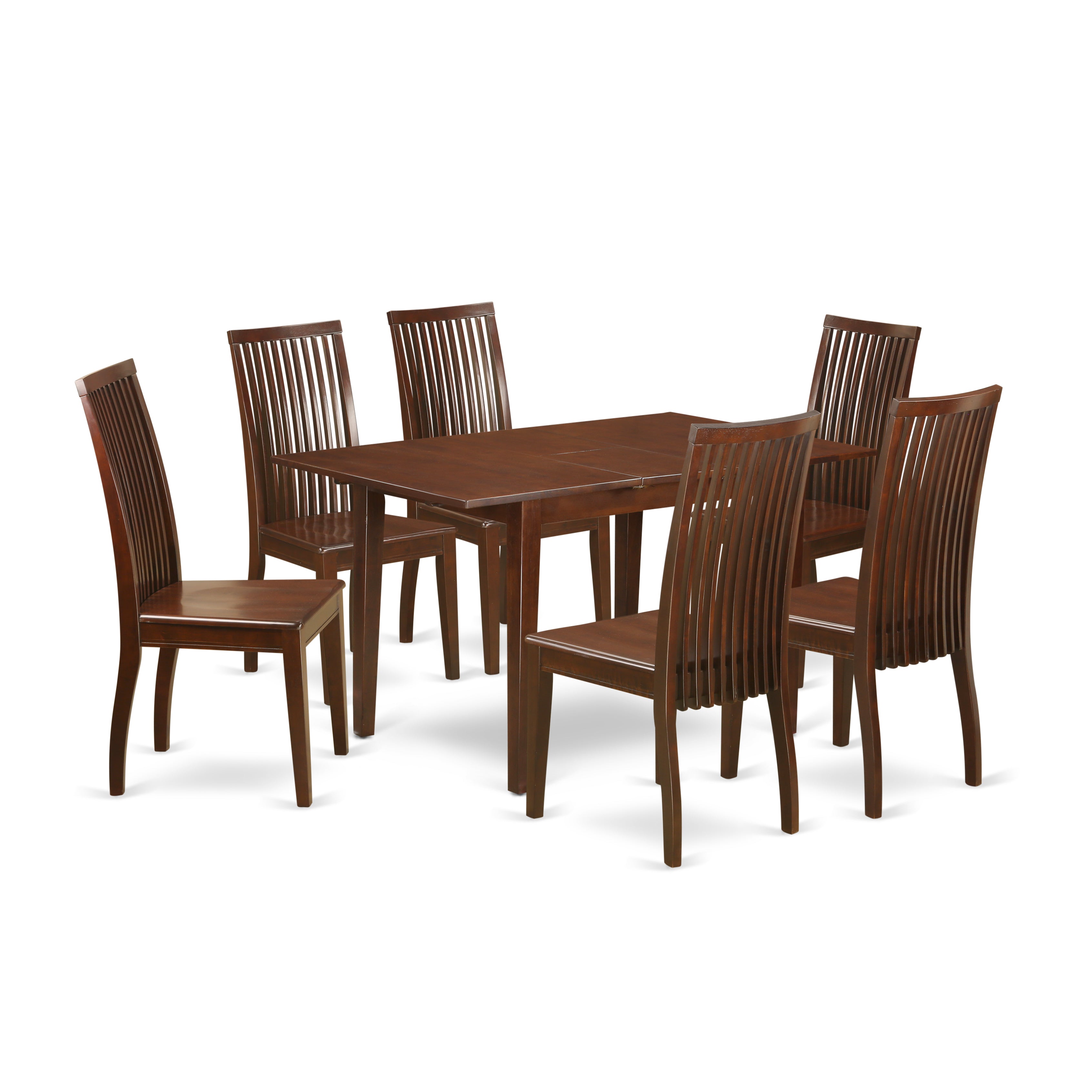 NOIP7-MAH-W 7-Piece Dinette set - Kitchen dinette table and 6 kitchen chairs