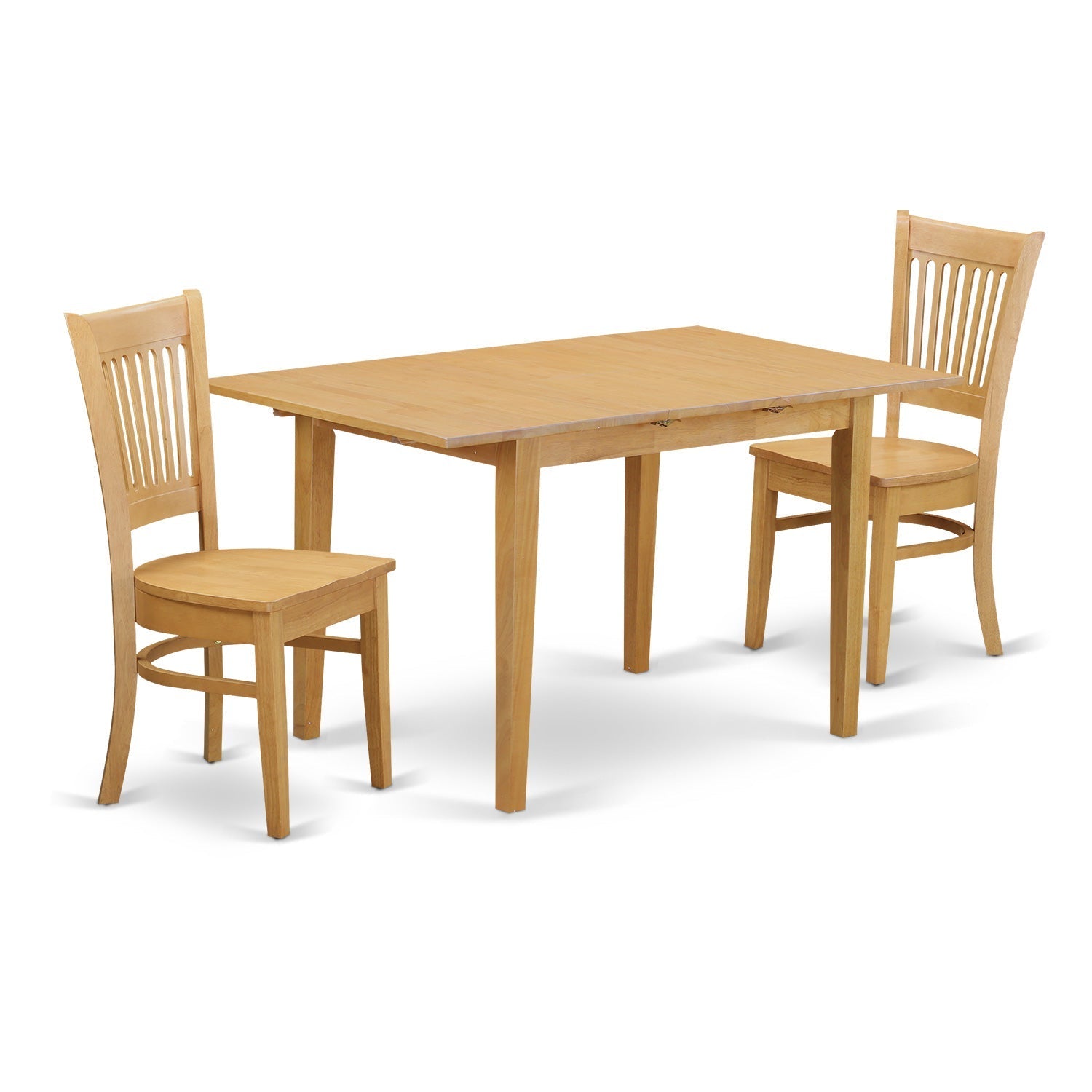 NOVA3-OAK-W 3 PC Kitchen Table set - Kitchen dinette Table and 2 dinette Chairs