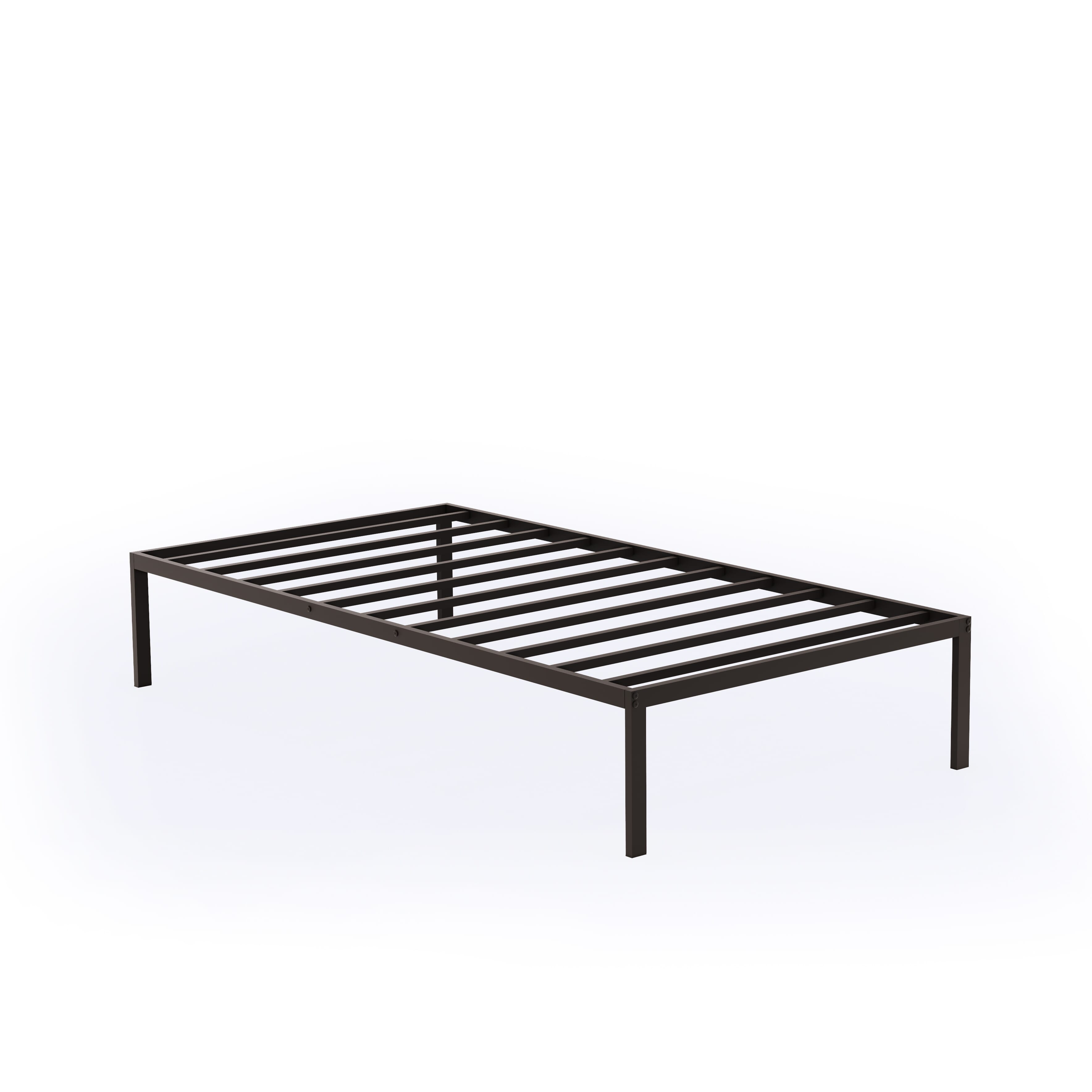 East West Furniture NWTBBLK Norwich - Cama moderna con 4 patas de metal - Magnífica cama con revestimiento en polvo negro