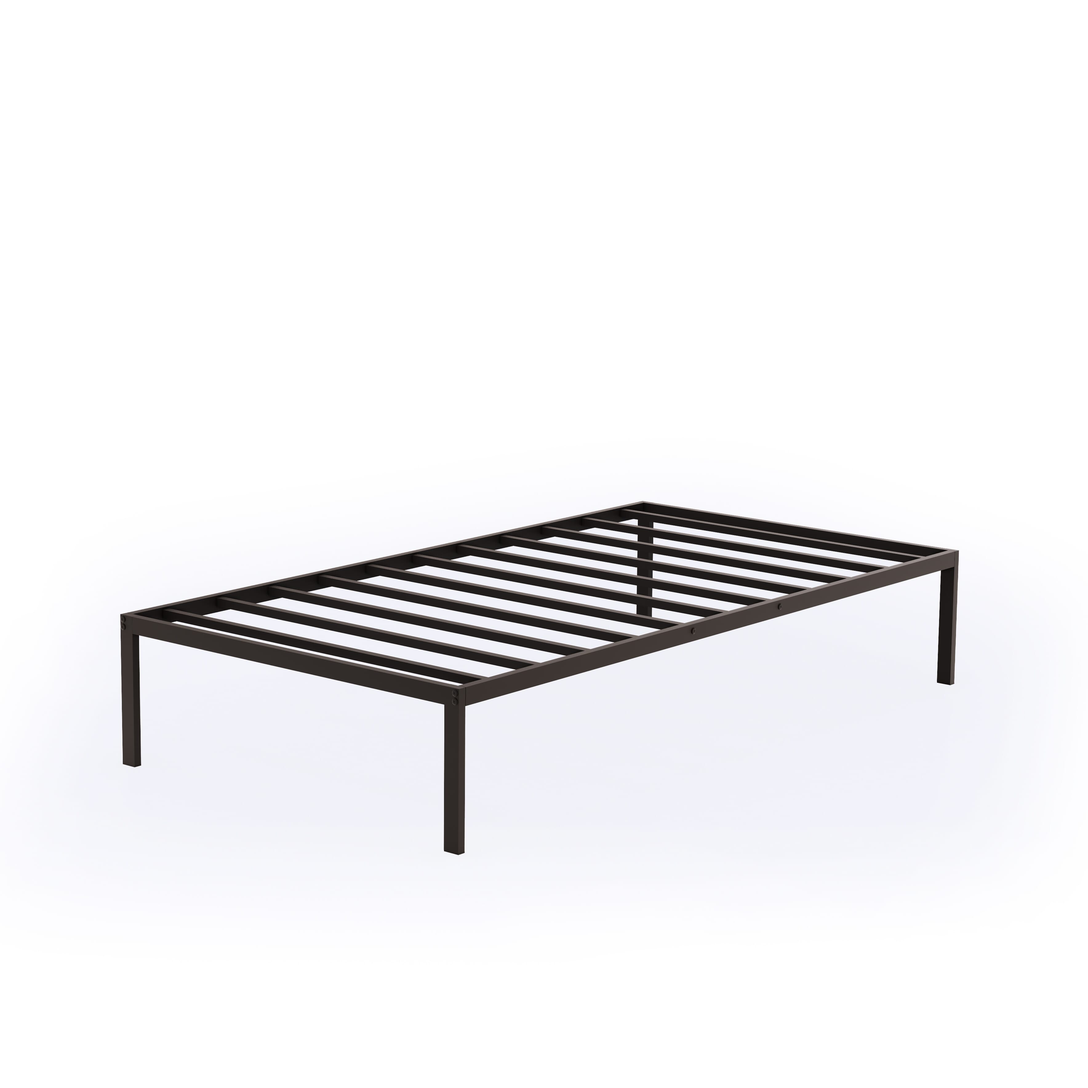 East West Furniture NWTBBLK Norwich - Cama moderna con 4 patas de metal - Magnífica cama con revestimiento en polvo negro