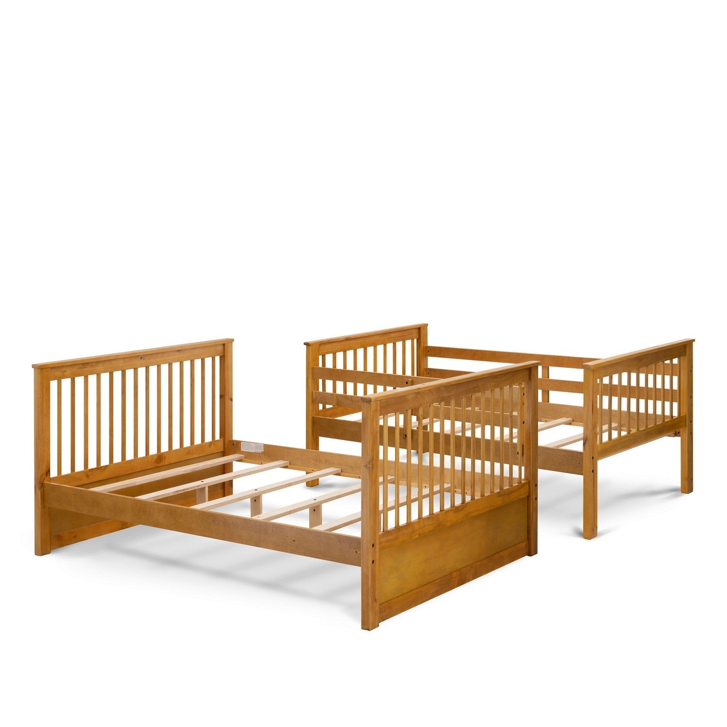 Odessa Twin & Full Bunk Bed in Natural Oak Finish