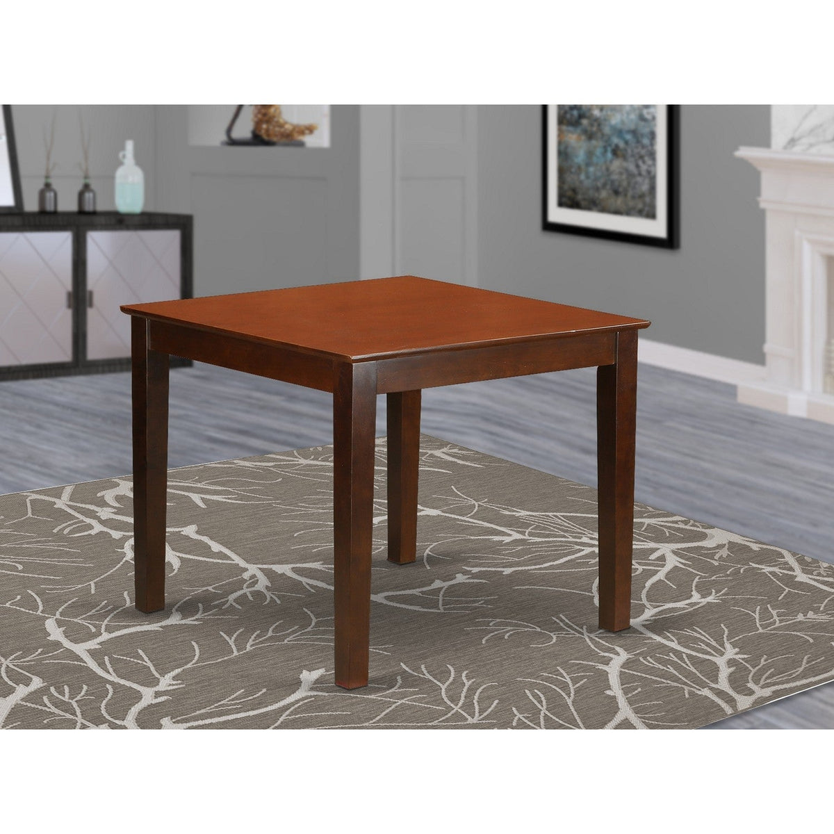 East West Furniture OXT MAH T Oxford Square Kitchen Dining Table