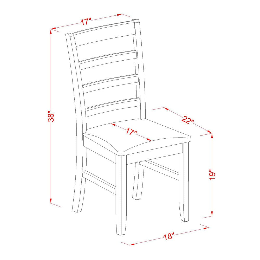 AVPF7-BCH-C Dining set - 7 Pcs with 6 Wooden Chairs