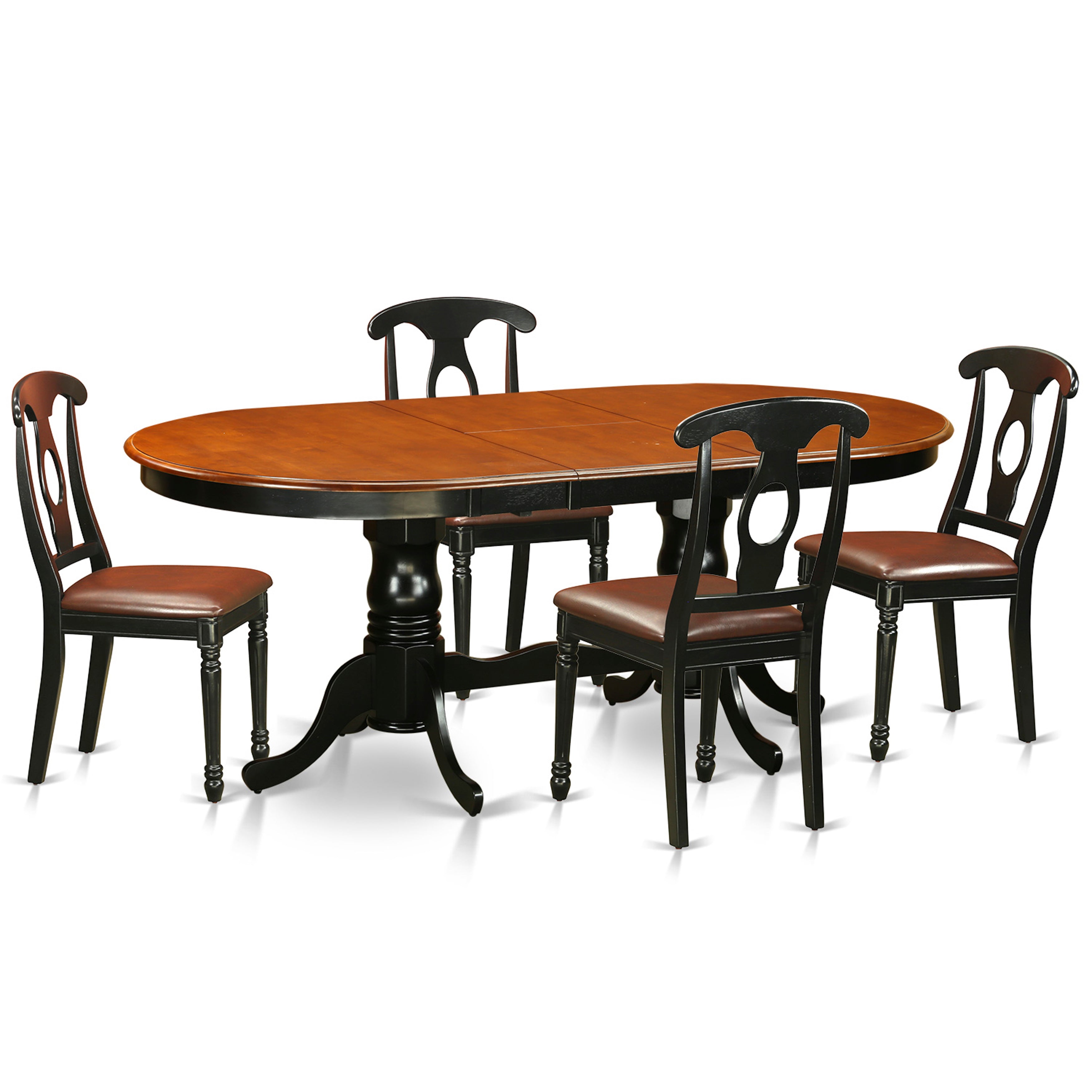 PLKE5-BCH-LC 5 Pc Dining room set-Dining Table with 4 Wood Dining Chairs